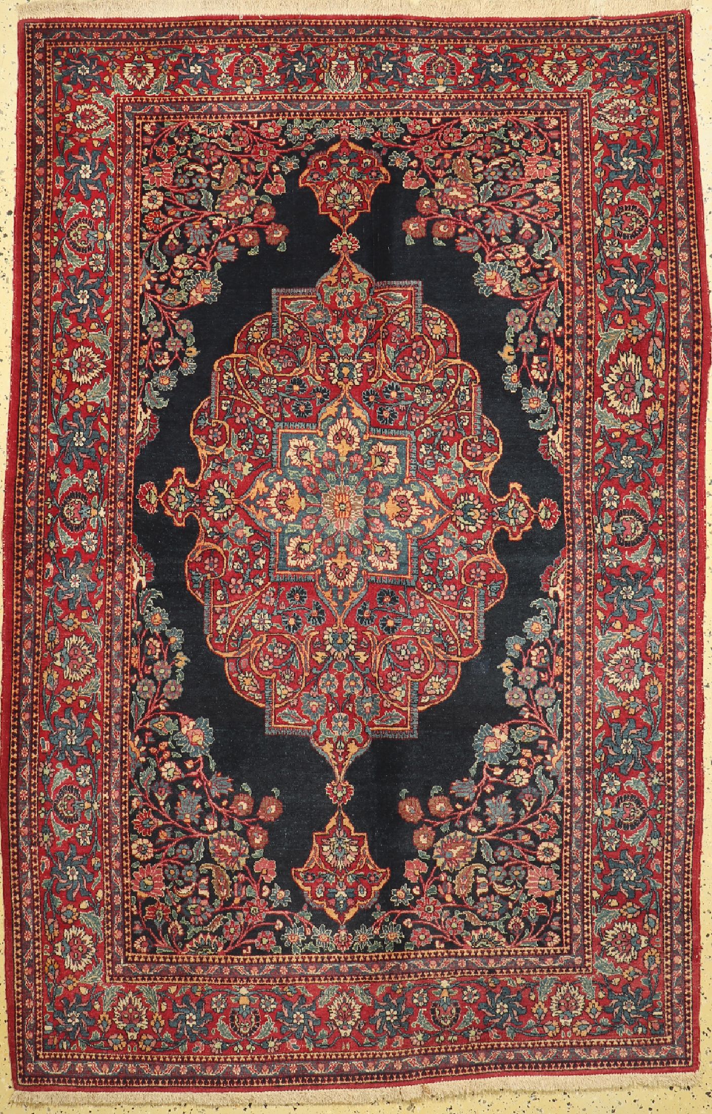 Khorasan alt, Persien, um 1940, Wolle auf Baumwolle, ca. 225 x 146 cm, EHZ: 2(restauriert)