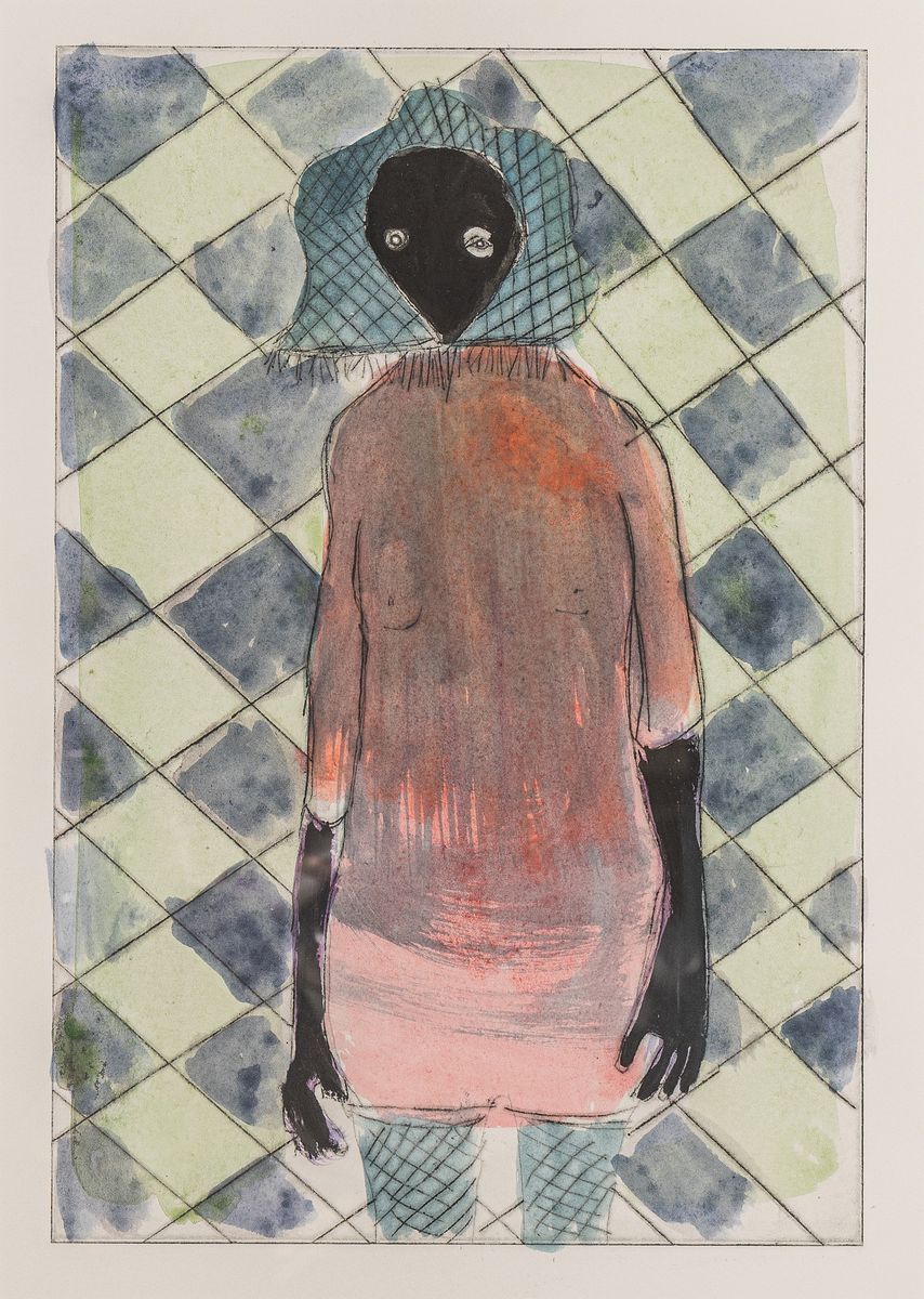 Gert & Uwe Tobias, 1973 Brasov/Rumänien, Aquarell über Radierung auf dickem Velin, Auflage 30 und 5 römisch nummerierte, num. II/V, ...
