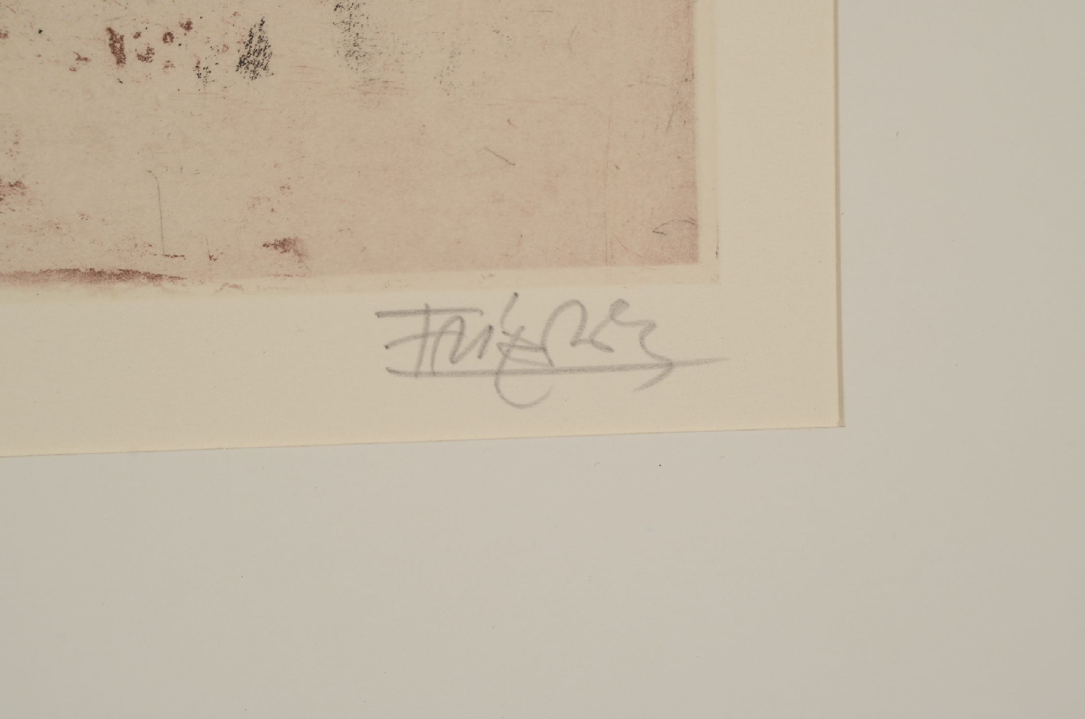 Detail a: Johnny Friedländer, 1912 Pleß(Oberschlesien) bis 1992 Paris, deutsch-französicher Grafiker, Radierung auf dickem Arches Velin, handsigniert und ...