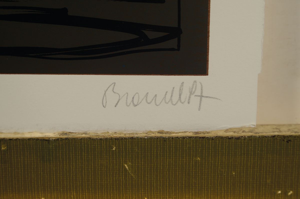 Detail a: Herbert Brandl, geb. 1959, Farbsiebdruck, "Die Pflicht des Einsamen", handsigniert, num. 10/100, dat. (19)97, ca. 65 x 50 cm, Herbert ...