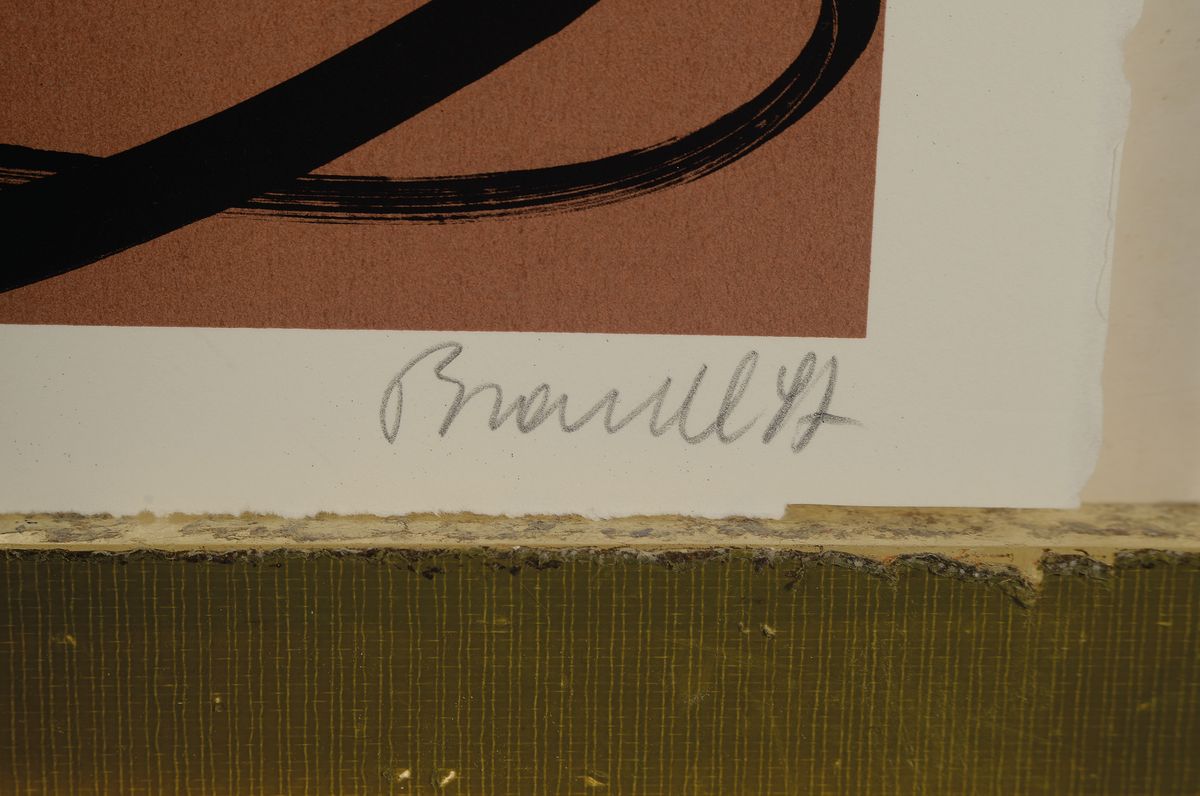 Detail a: Herbert Brandl, geb. 1959, Farbsiebdruck, "Die Pflicht des Einsamen", handsigniert, num. 10/100, dat. (19)97, ca. 50 x 65 cm Herbert Brandl ...