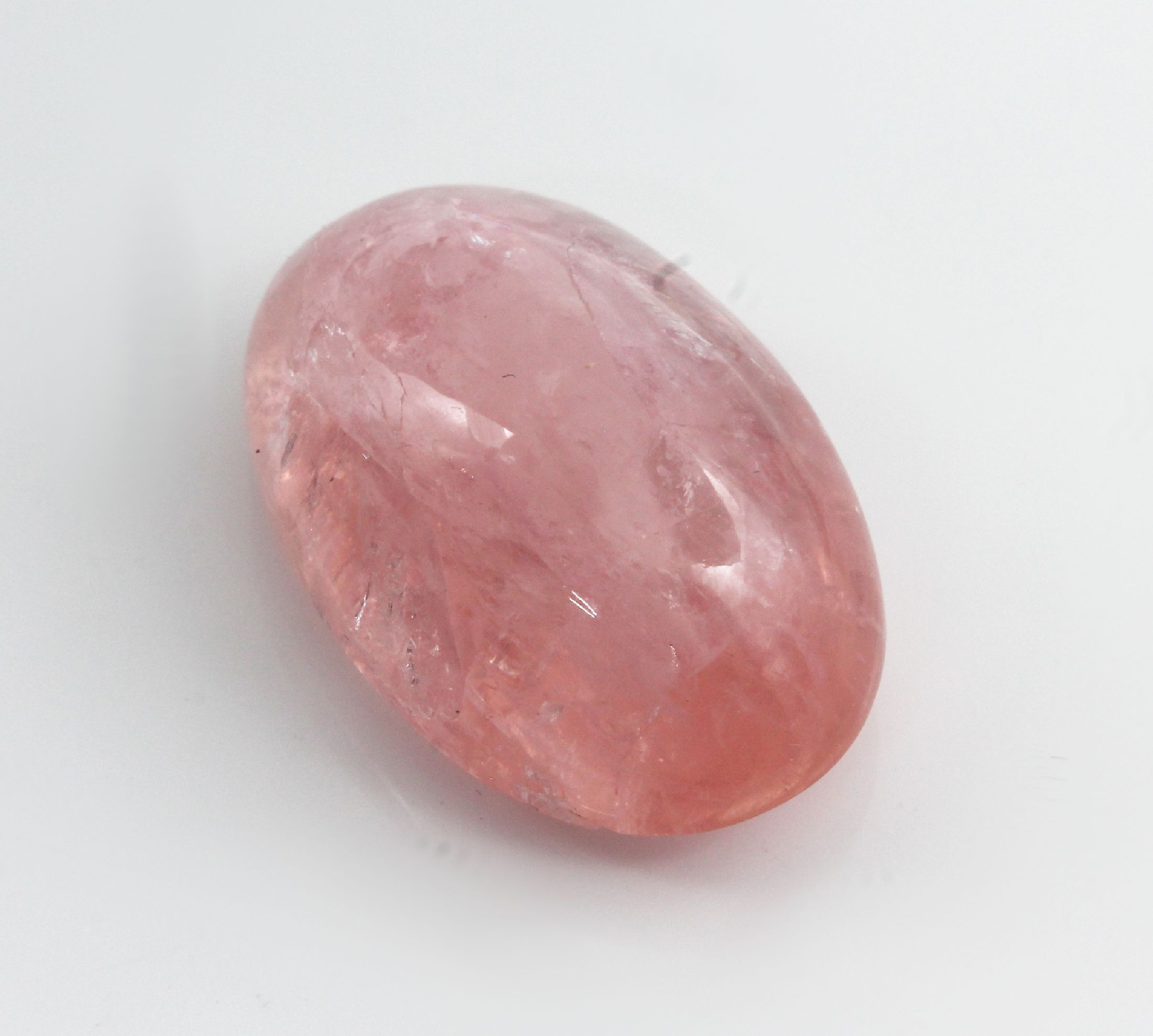 Detail a: Loser Morganit Cabochon ca. 29.65 ct, ca. 25 x16 x 11 mm