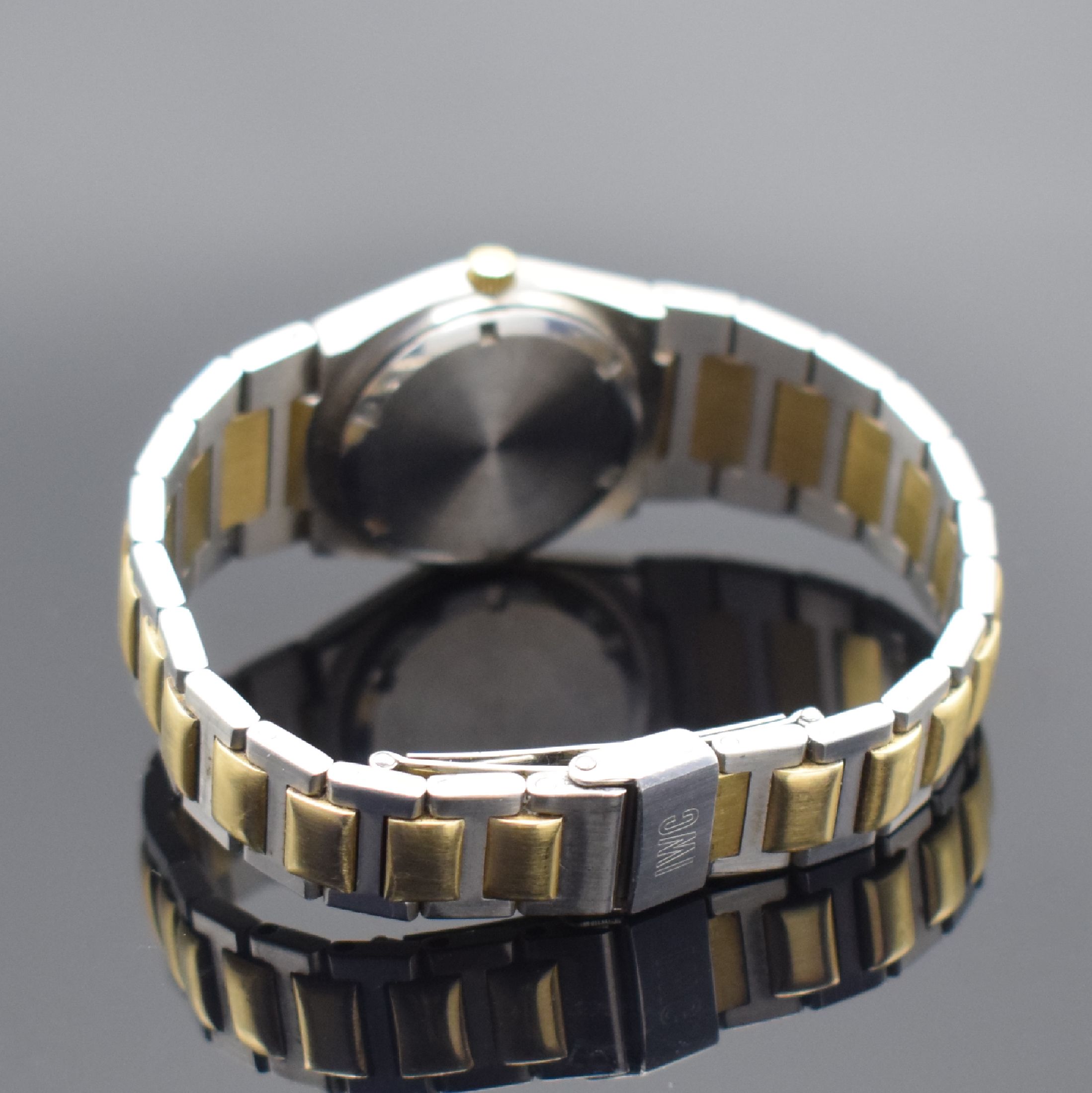Detail b: IWC Damenarmbanduhr Ingenieur SL Referenz 4502, Schweiz um 1985, quarz, Edelstahl/Gold komb., Zwischengl. d. Bandes & Lünette in massiv GG 585/000, ...
