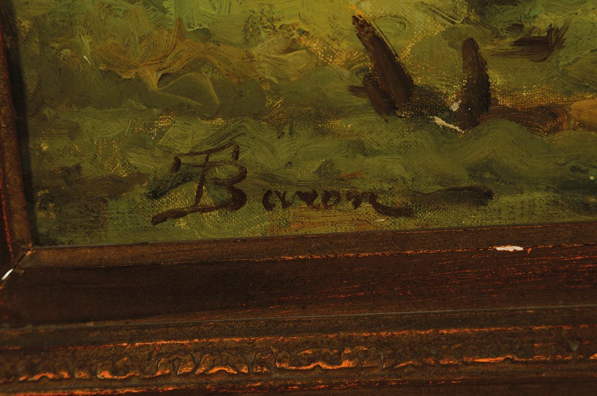 Detail a: Theodore Baron, 1840 Brüssel - 1899 Saint-Servais/Namur, Studium an der Academie royale des Beaux-Arts Brüssel, Professur u. ab 1894 Direktor der ...