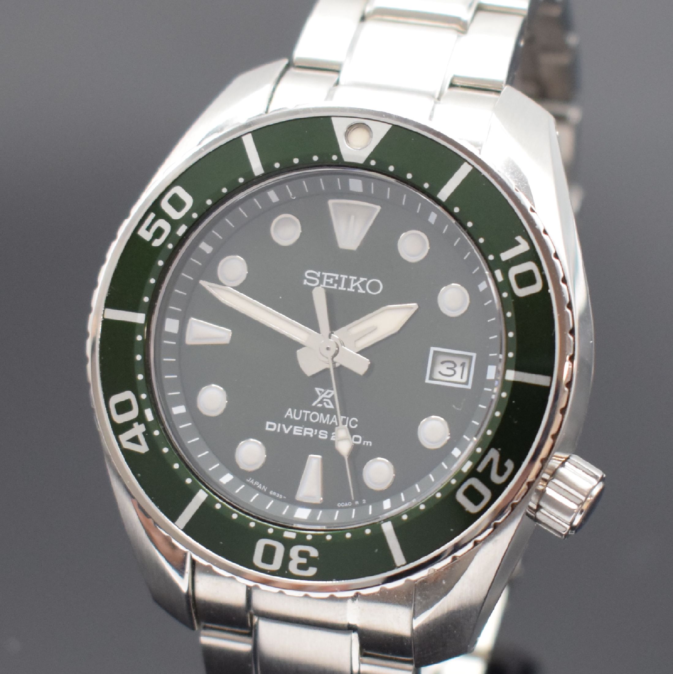 Detail a: SEIKO Prospex Herrenarmbanduhr Referenz SPB103J1, Automatik, Edelstahlgeh. inkl. orig. Gliederband m. Faltschl., Boden & Krone verschr., ab Herst. ...