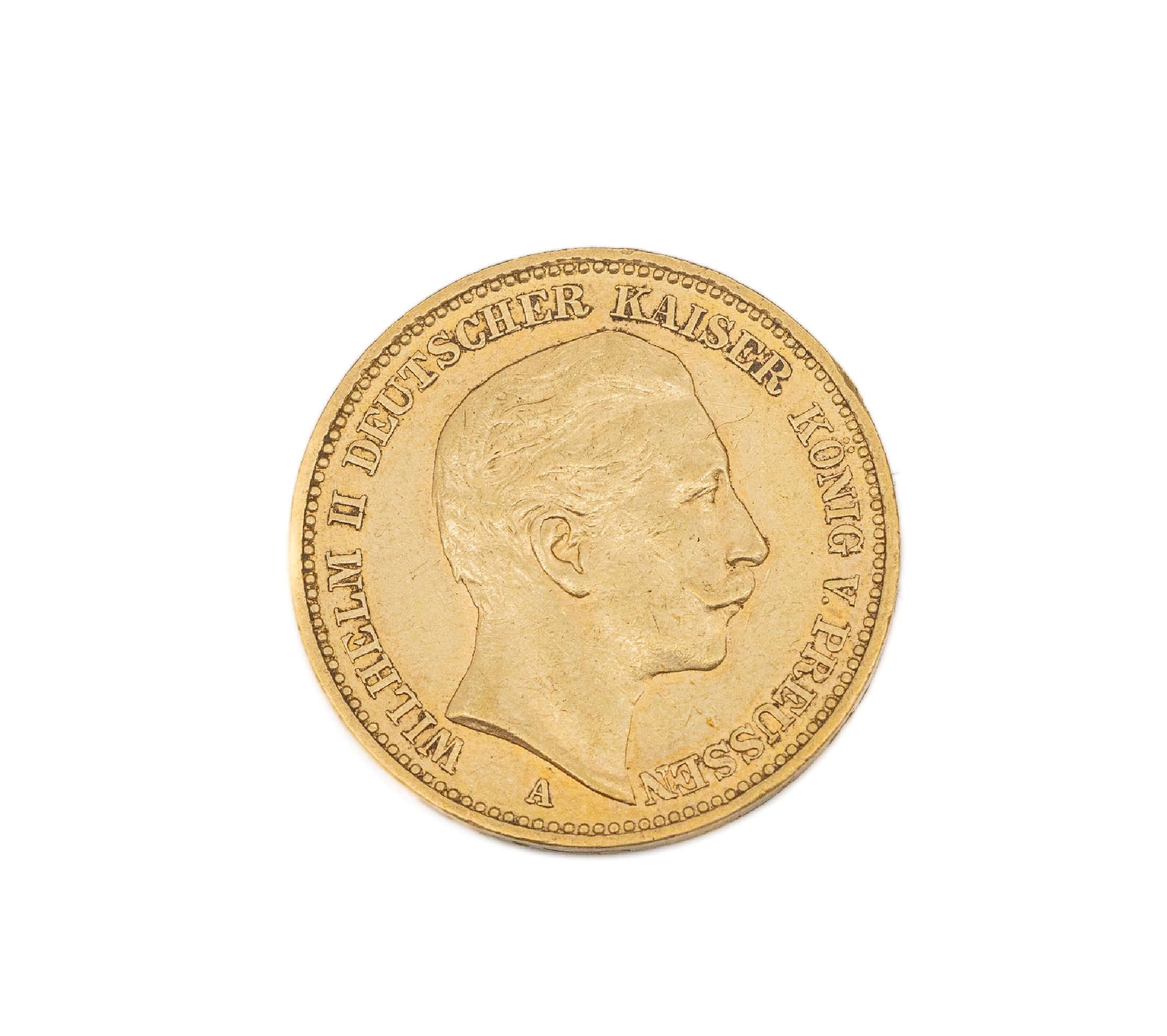 20 Mark Goldmünze, Deutsches Reich 1906, Wilhelm II Deutscher Kaiser König von Preußen