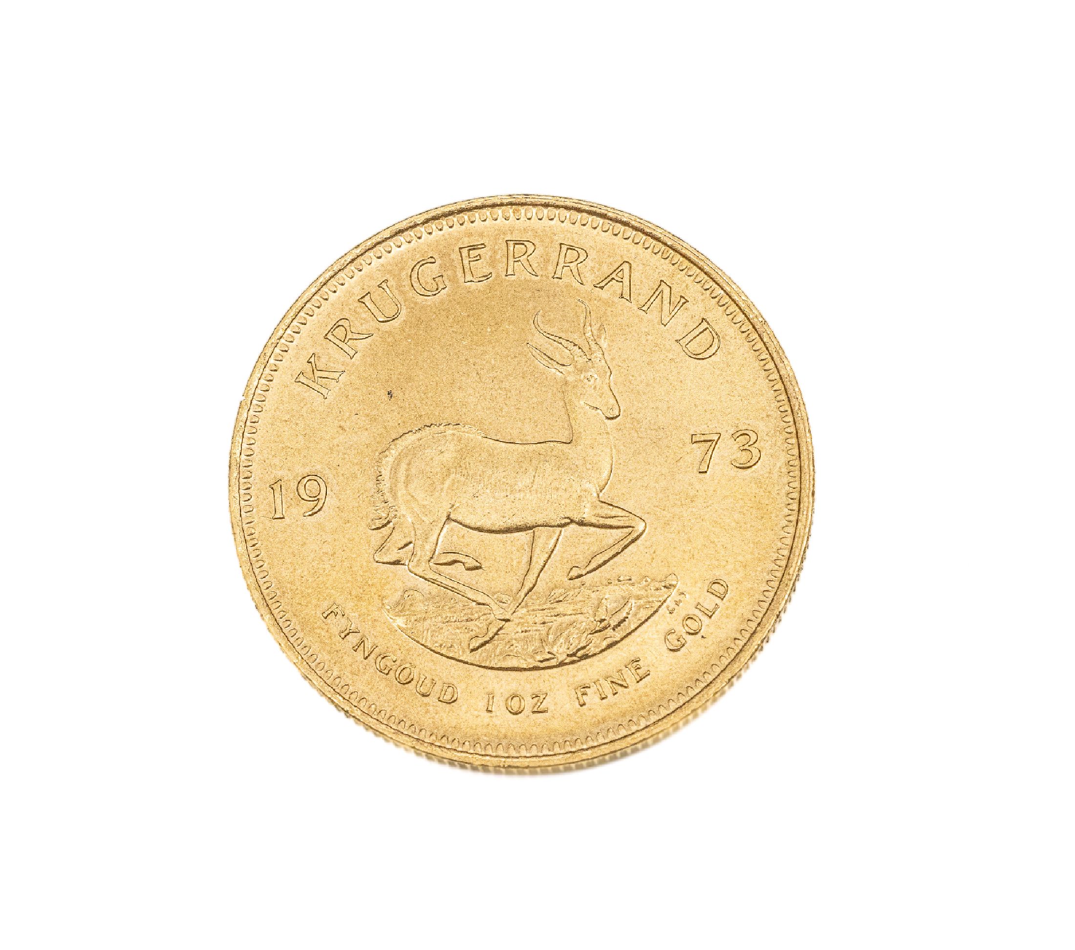 Detail a: Goldmünze Krügerrand, 1973, Südafrika, Fyngoud, 1 Oz Fine Gold, Springbock