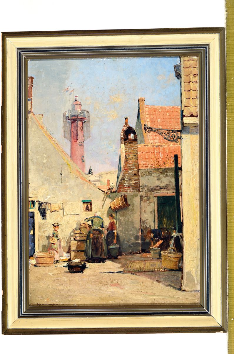 Detail k: Hans Herrmann, 1858-1942 Berlin, Studium an der Akademie Berlin bei Karl Gussow und an der Akademie Düsseldorf bei Eugen Dücker, besonders ...