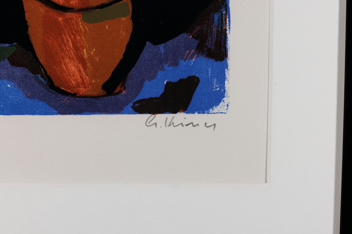 Detail a: Gernot Kissel, 1939 Worms-2008 Römerberg, Sonja, Farblithographie, handsigniert und num. 87/150, ca. 28x22cm, u.Gl., R. ca. 59x45cm