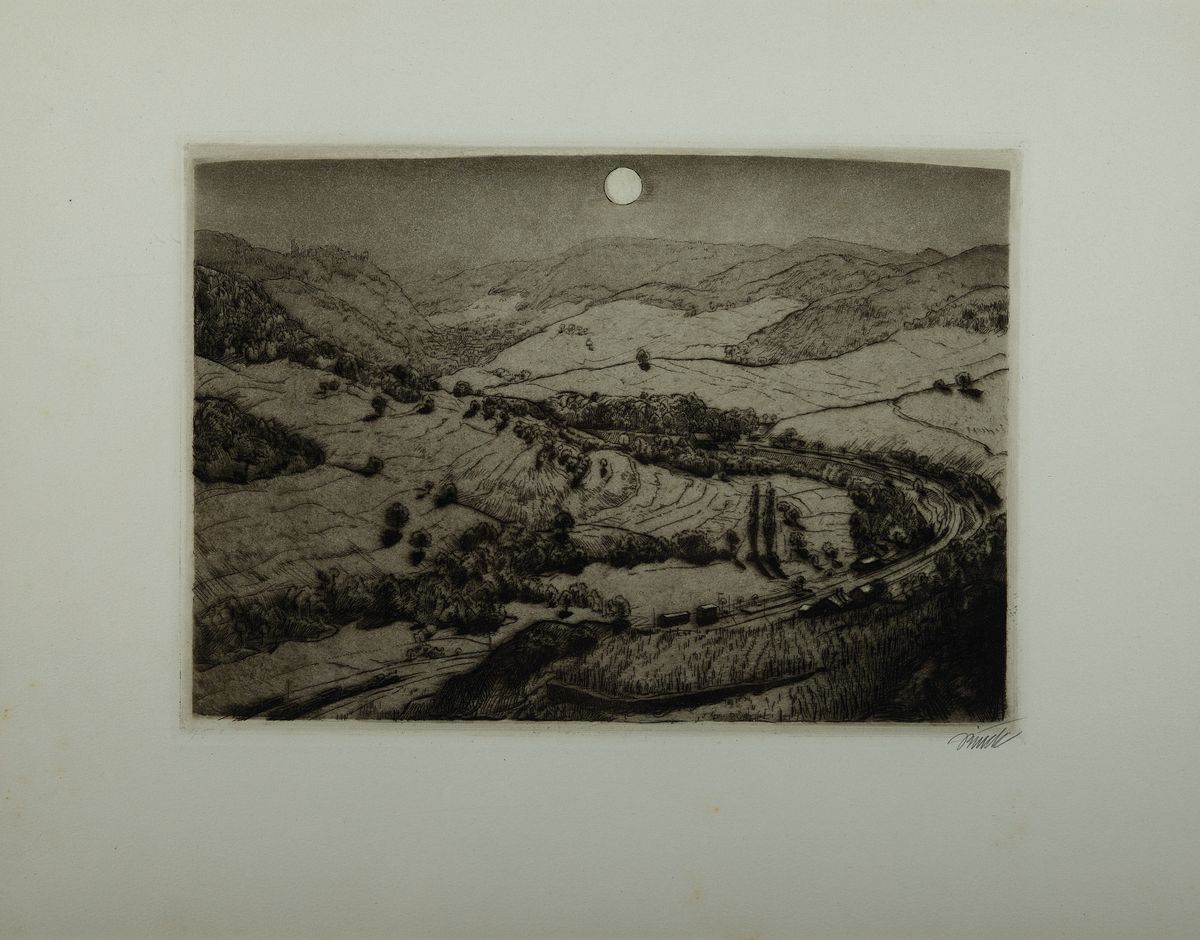 Detail b: Paul Bürck, 1878 Straßburg/Elsass-1947 München, Gründungsmitglied der Darmstädter Künstlerkolonie, Grand Prix auf der Weltausst. 1904 in ...
