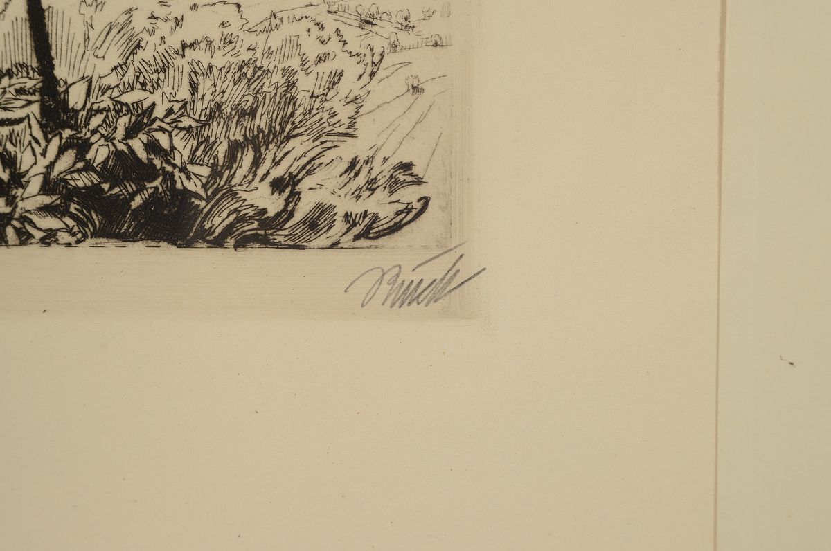 Detail a: Paul Bürck, 1878 Straßburg/Elsass-1947 München, Gründungsmitglied der Darmstädter Künstlerkolonie, Grand Prix auf der Weltausst. 1904 in ...
