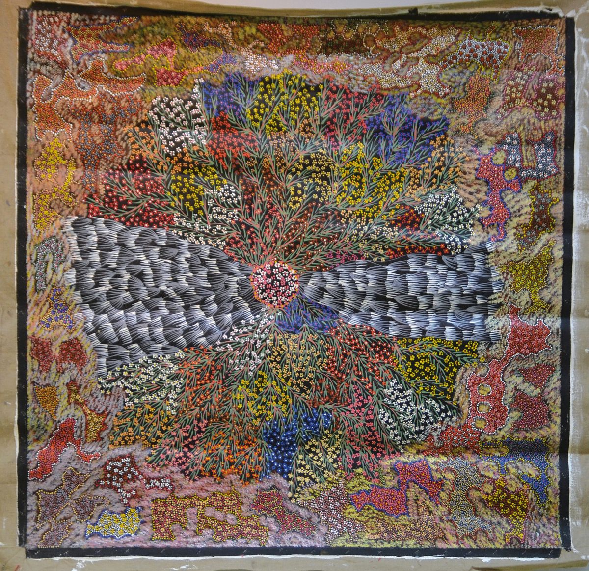 Dorothy Napangardi Robinson, um 1956/8 Tanami -2013, Australien, zeitgenössische Aborigine-Künstlerin, zahlreiche Ausstellungen und ...