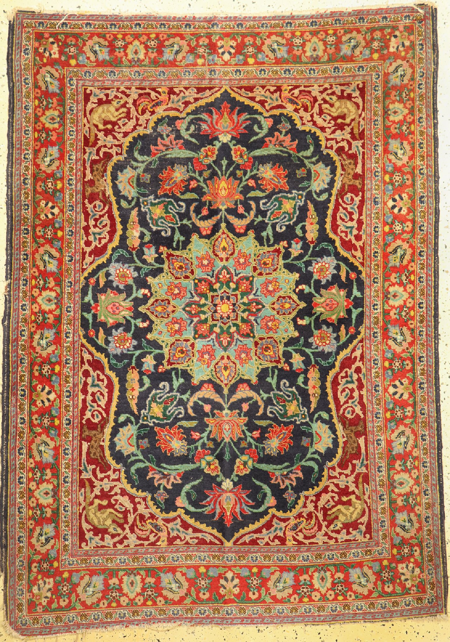 Antiker Täbriz, Persien, um 1910/1920, Wolle auf Baumwolle, ca. 195 x 143 cm, EHZ: 4