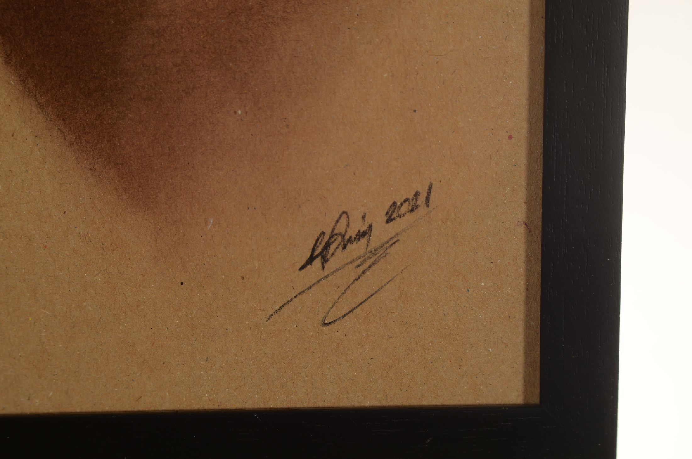 Detail a: Denis Prenzel, geb. 1971 Novi Pazar, Serbien, Frauenakt, Pastellzeichnung auf dickem Papier,handsigniert, dat. 2021, Blattgr. ca. 30 x 40 cm, Denis ...