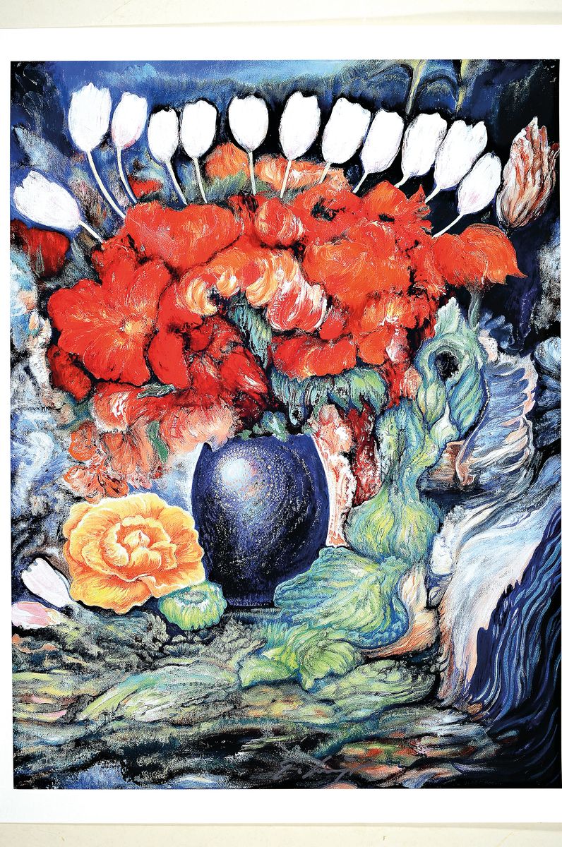 Detail k: Ernst Fuchs, 1930-2015, Giclee auf Leinwand, handsigniert, aus 2012, num. 186/300, ca. 82.5 x 61 cm