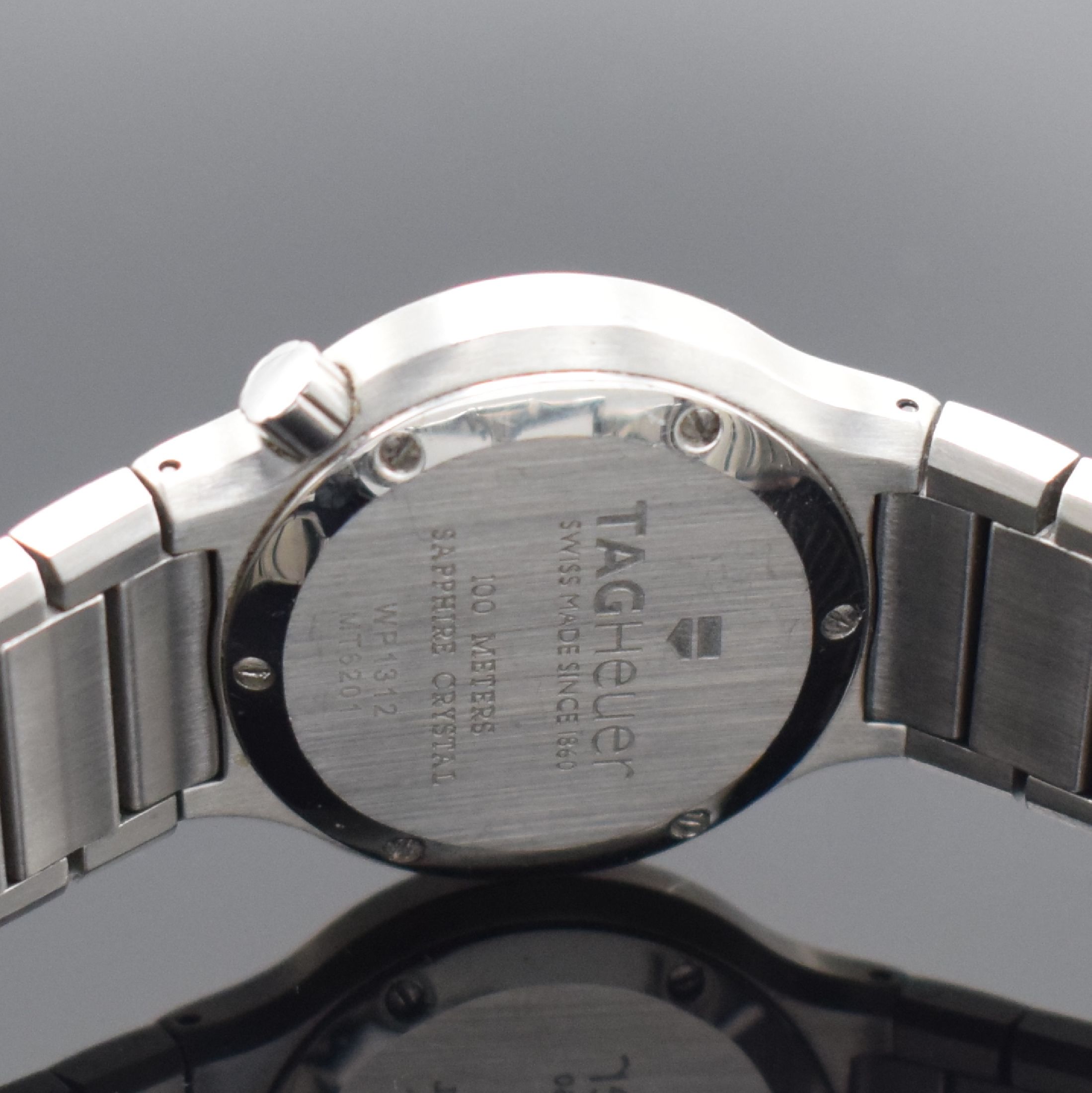 Detail d: TAG HEUER Damenarmbanduhr Alter Ego Referenz WP1312, Schweiz um 2005, quarz, Edelstahlgeh. inkl. Gliederband m. dopp. Faltschl., Boden 6-fach ...