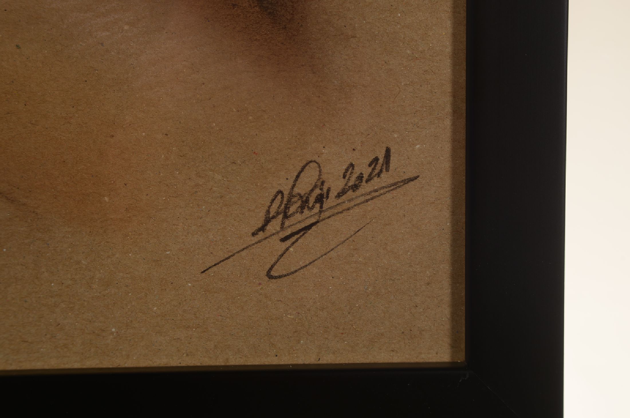 Detail a: Denis Prenzel, geb. 1971 Novi Pazar, Serbien, Frauenakt, Pastellzeichnung auf dickem Papier,handsigniert, dat. 2021, Blattgr. ca. 30 x 40 cm, Denis ...
