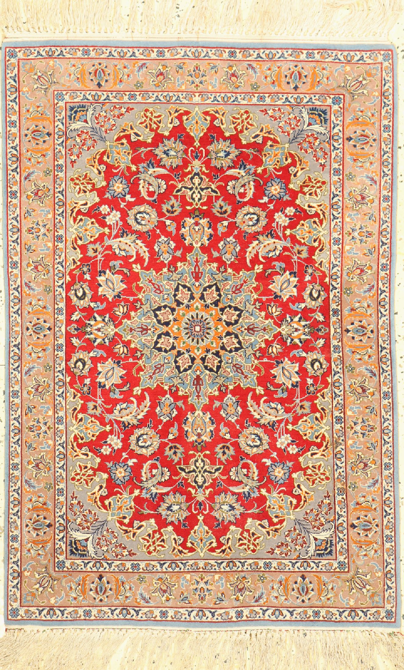 Esfahan fein, Persien, ca. 40 Jahre, Korkwolle, ca. 105 x 70 cm, EHZ: 1(gebraucht).
