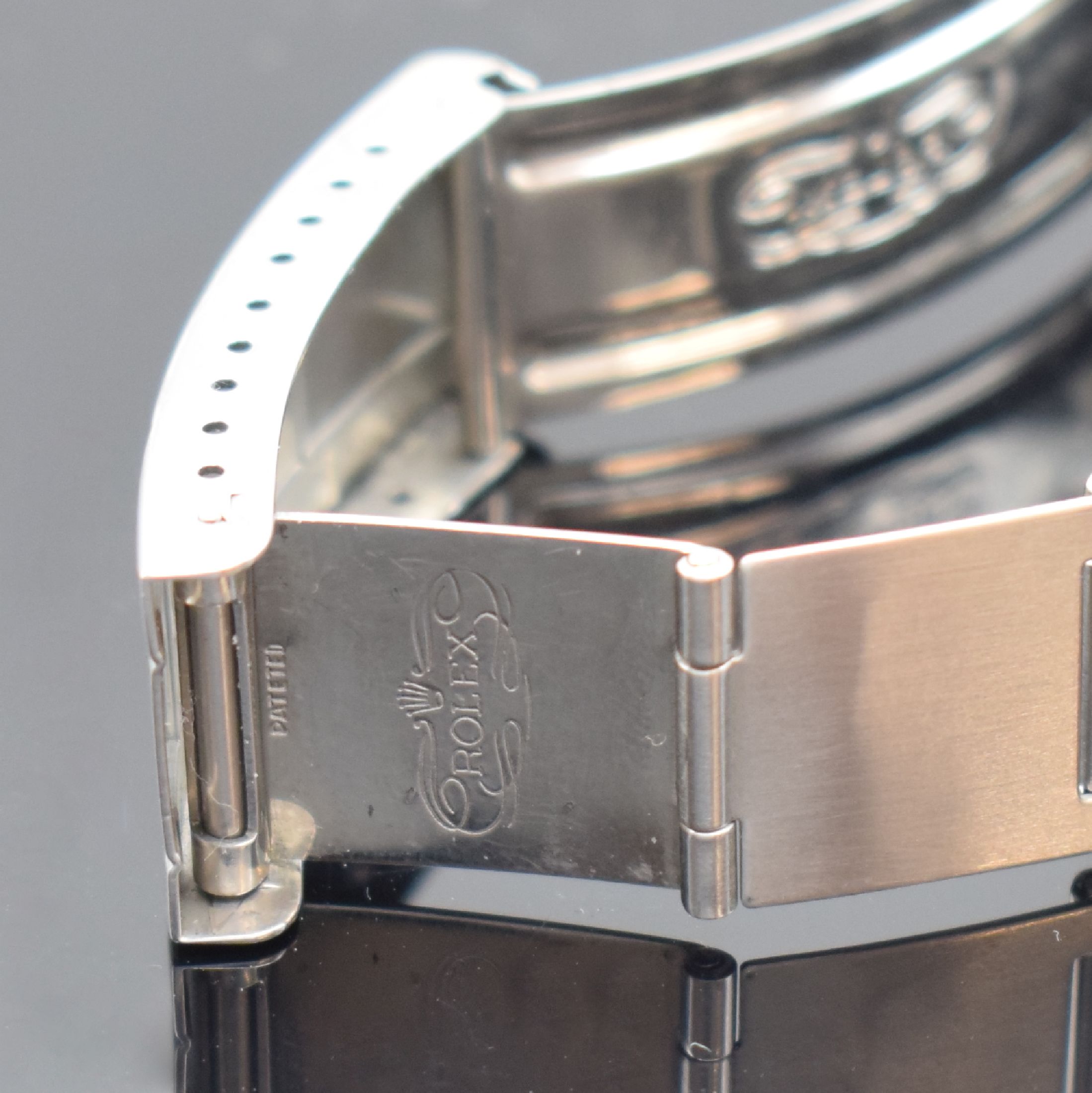 Detail f: ROLEX "Red" Submariner MK II Referenz 1680 seltene Herrenarmbanduhr in Edelstahl mit original Papieren "Double Punched Papers", ...