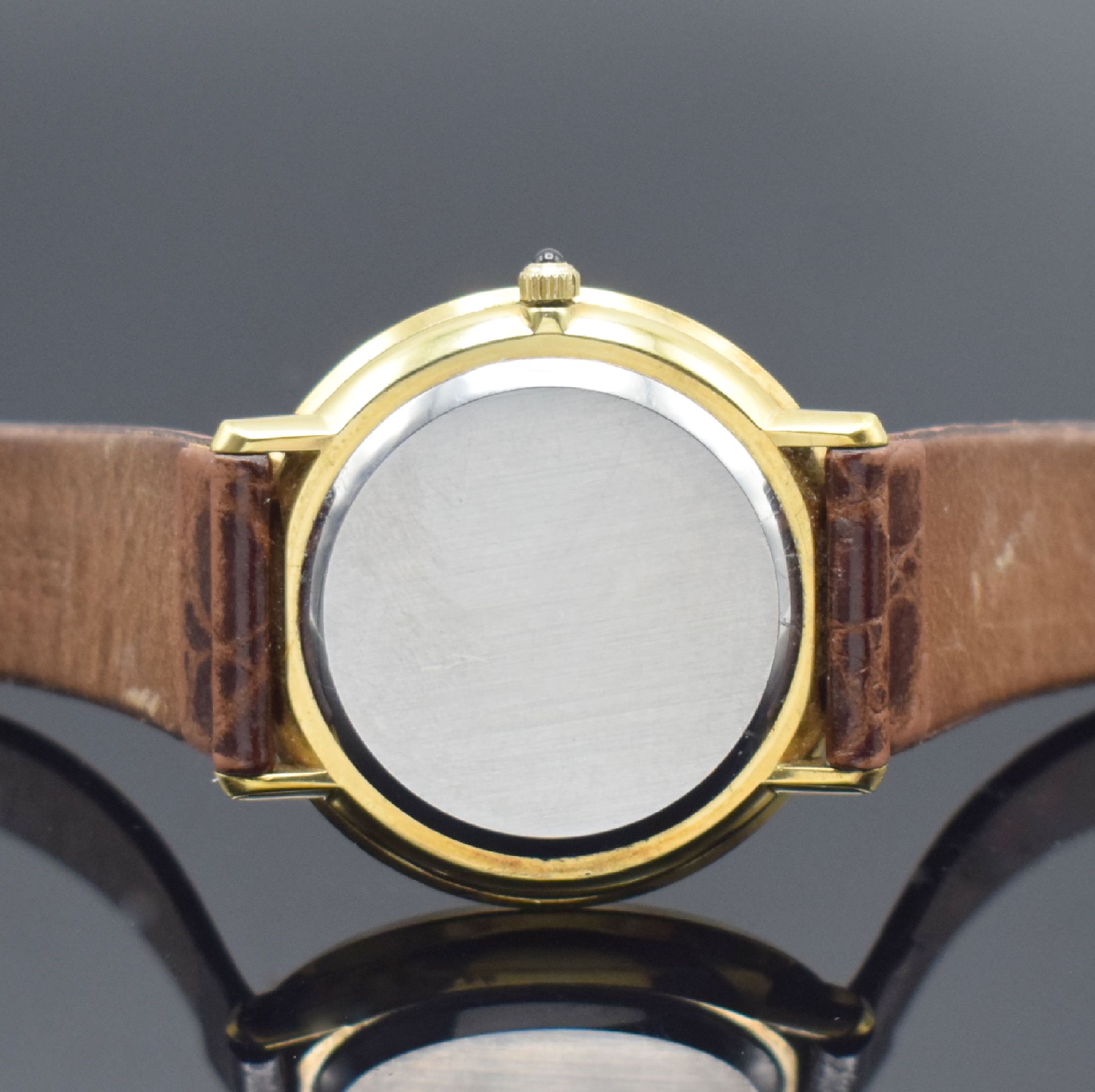 Detail c: OMEGA De Ville Armbanduhr an Referenz 151.0039, Automatik, Schweiz um 1973, verg. Geh., Edelstahlboden aufgedr., Schmuckkrone, gold. Zifferbl. m. ...