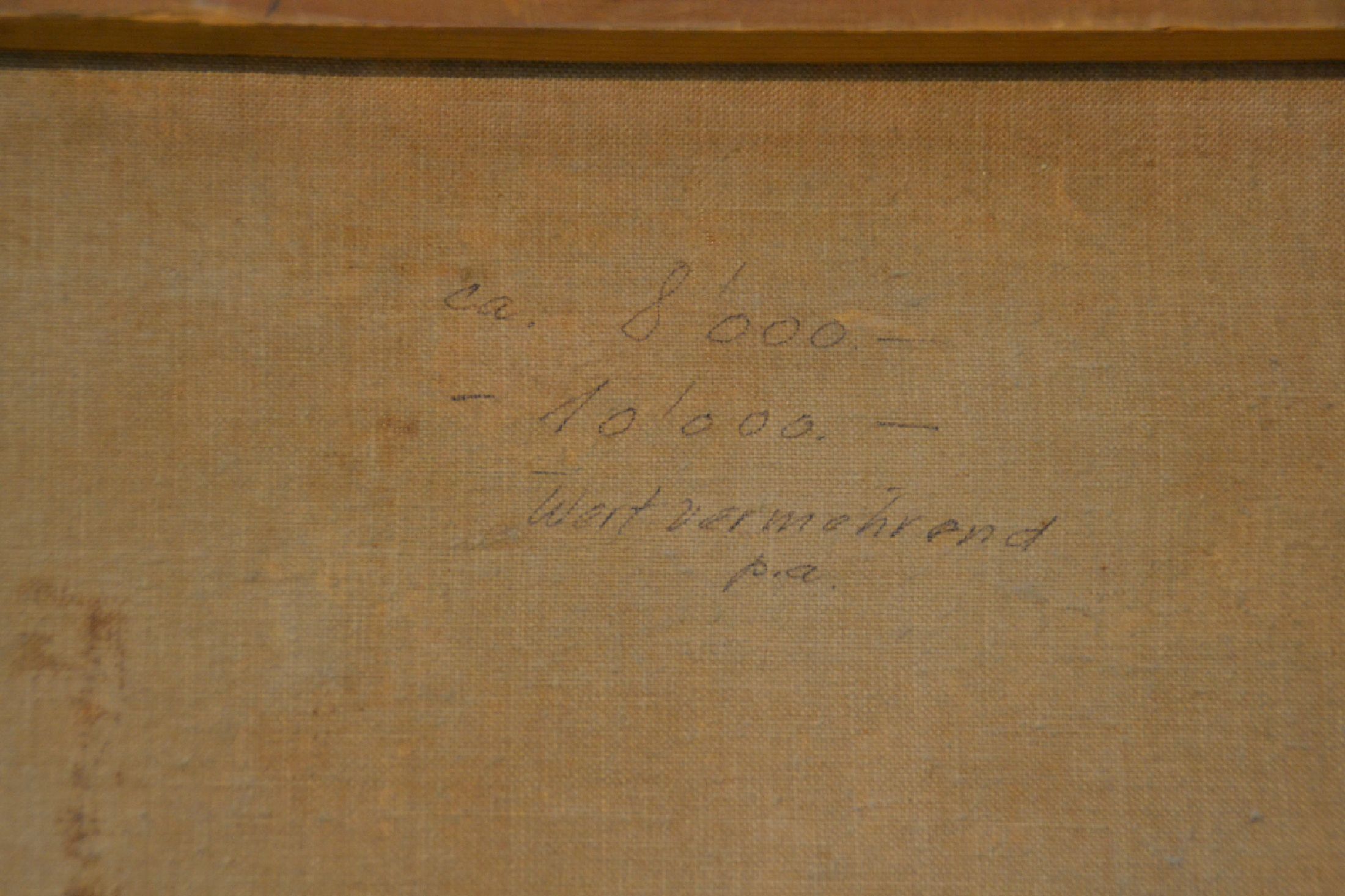 Detail e: Maria Caspar-Filser, 1878 Riedlingen-1968 Brannenburg, Feldblumenstrauß, Öl auf Lwd, seitlich rechts monogrammiert MCF, verso auf dem Keilrahmen ...