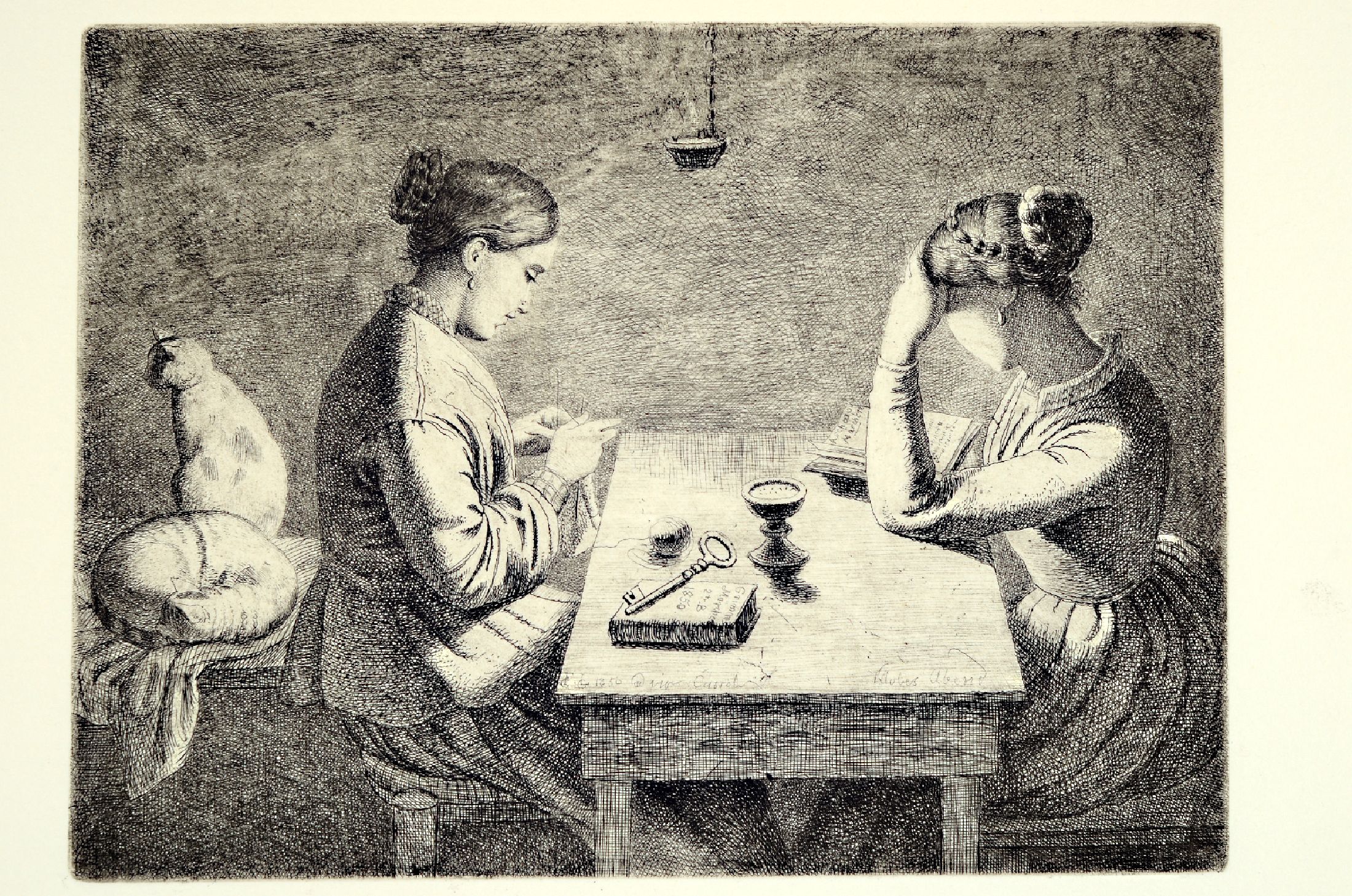 Konvolut aus 18 Radierungen von Originaldruckplatten: Ludwig Emil Grimm, 1790 Hanau-1863 Kassel, Abzüge von 70 Orig .Druckplatten durch die ...