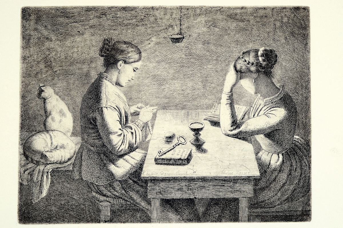 Detail b: Konvolut aus 18 Radierungen von Originaldruckplatten: Ludwig Emil Grimm, 1790 Hanau-1863 Kassel, Abzüge von 70 Orig .Druckplatten durch die ...