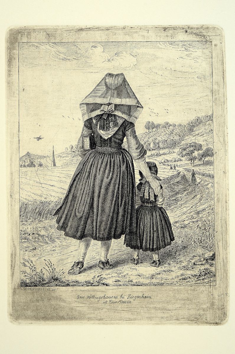 Detail k: Konvolut aus 18 Radierungen von Originaldruckplatten: Ludwig Emil Grimm, 1790 Hanau-1863 Kassel, Abzüge von 70 Orig .Druckplatten durch die ...