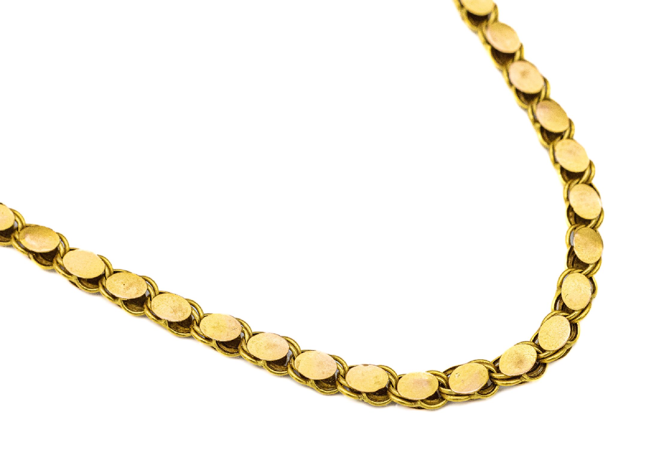 14 kt Gold Collier, GG 585/000 gepr., ca. 8.4 g, L. ca. 48 cm