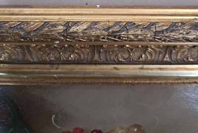 26555502g - Jules Claude Gautier, französischer Maler des 19. Jh., Stillleben mit roten und weißen ...