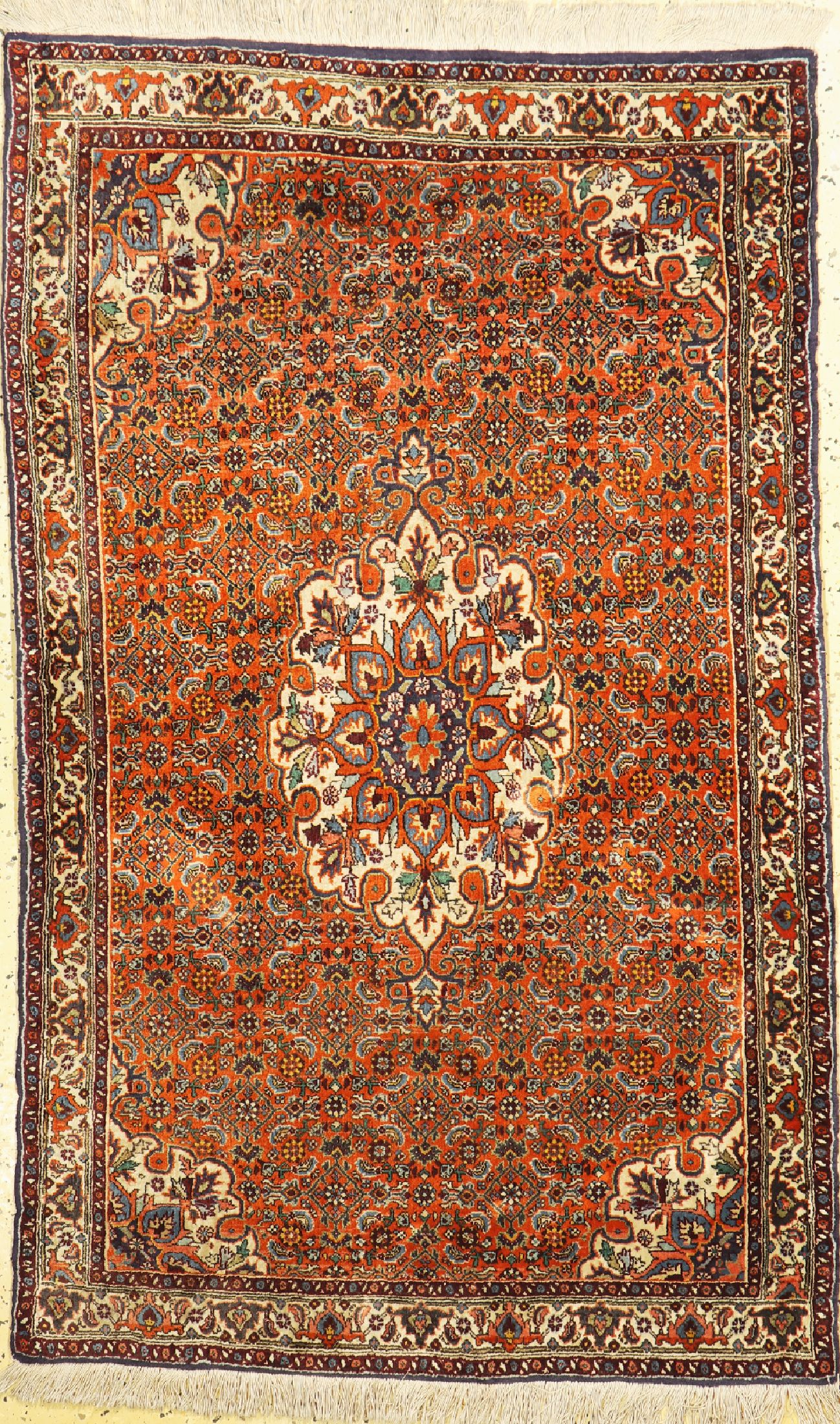 Bidjar Kork fein, Persien, ca. 50 Jahre, Korkwolle auf Baumwolle, ca. 153 x 94 cm, EHZ:2