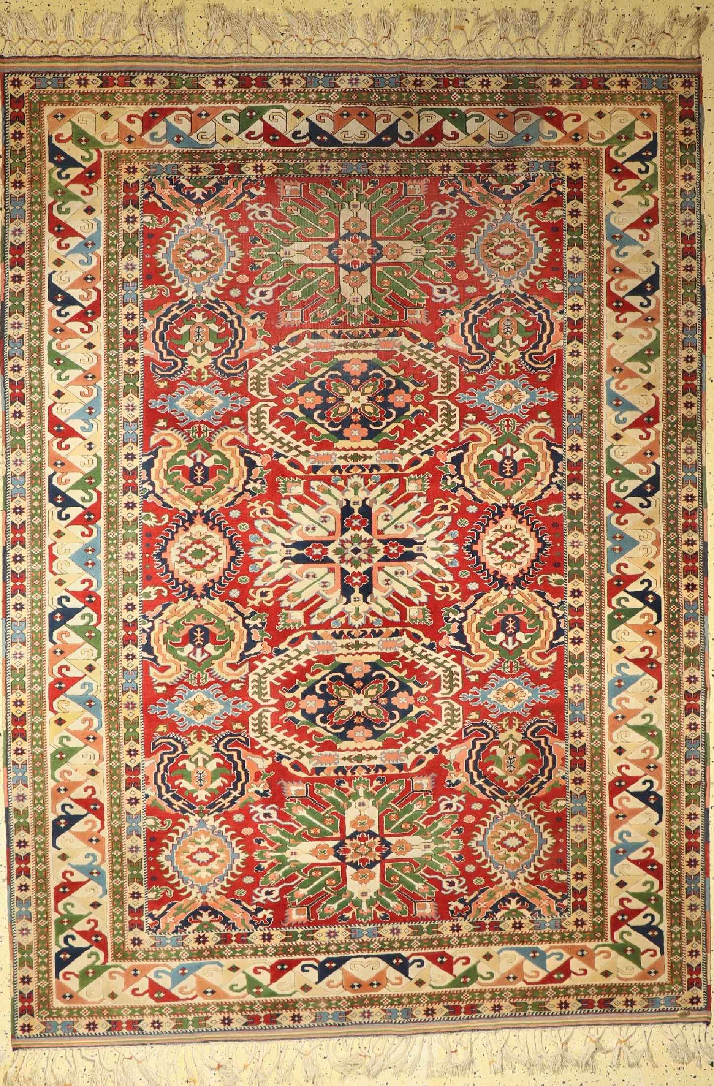Konya fein, Türkei, ca. 50 Jahre, Wolle aufWolle, ca. 285 x 205 cm, EHZ: 2-3