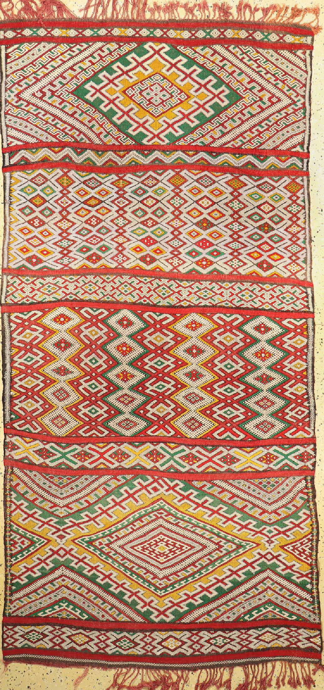 Marokkanischer Sumakh, Marokko, um 1960, Wolle auf Wolle, ca. 255 x 122 cm, EHZ: 2