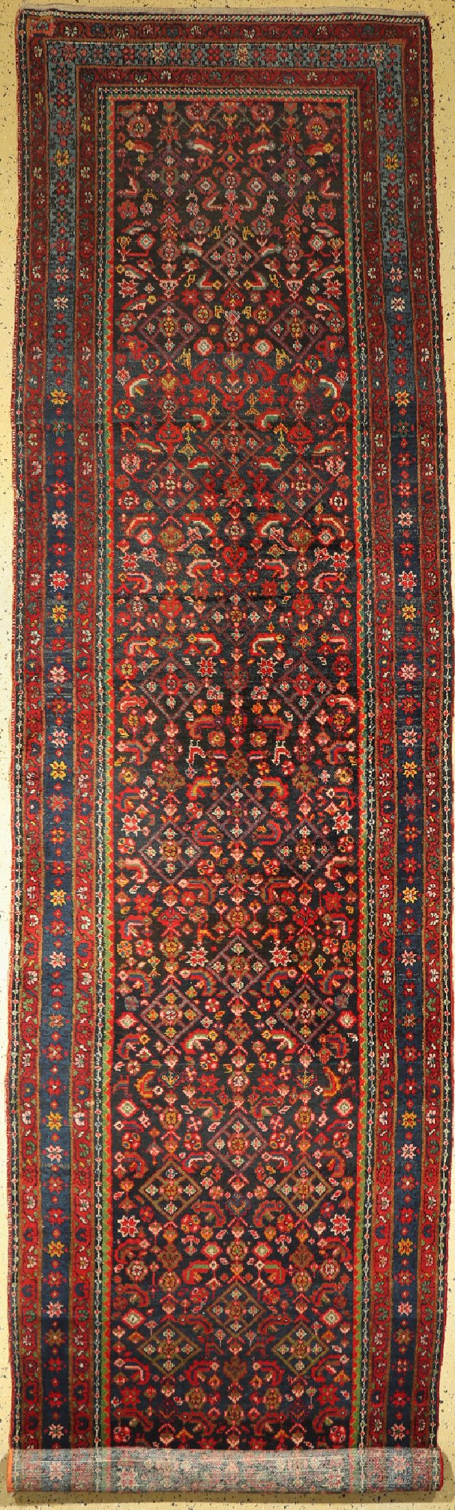 Hamadan alt, Persien, um 1940, Wolle auf Baumwolle, ca. 495 x 125 cm, EHZ: 2