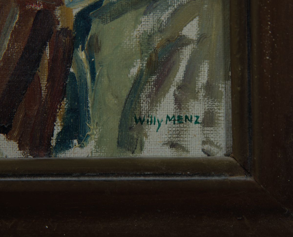 Detail a: Willy Menz, 1890 Quetzaltenango/Guatemala-1969 Bremen, Studium an der Akademie Leipzig, wirkte ab 1911 in Bremen, wurde 1934 aus politischen Gründen ...