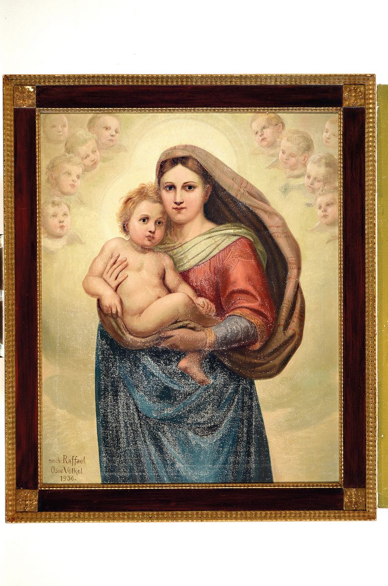 Detail k: Oswald Völkel, 1873 Schlegel-1952 Gräfeling,frühe Ausbildung durch den Vater (Kunstmaler),Studium an der Kgl. Kunstgewerbeschule München, ...