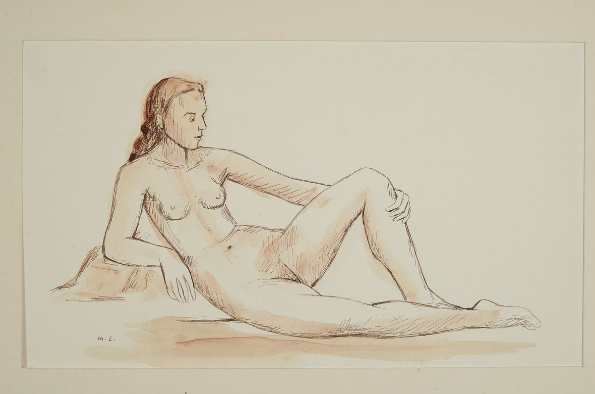 Detail k: Max Eichin, 1903 Lörrach-1990 Ettlingweiler,Studium an der Gewerbeschule Basel und an der Akademie Karlsruhe, Meisterschüler bei HermannGoebel, 4 ...