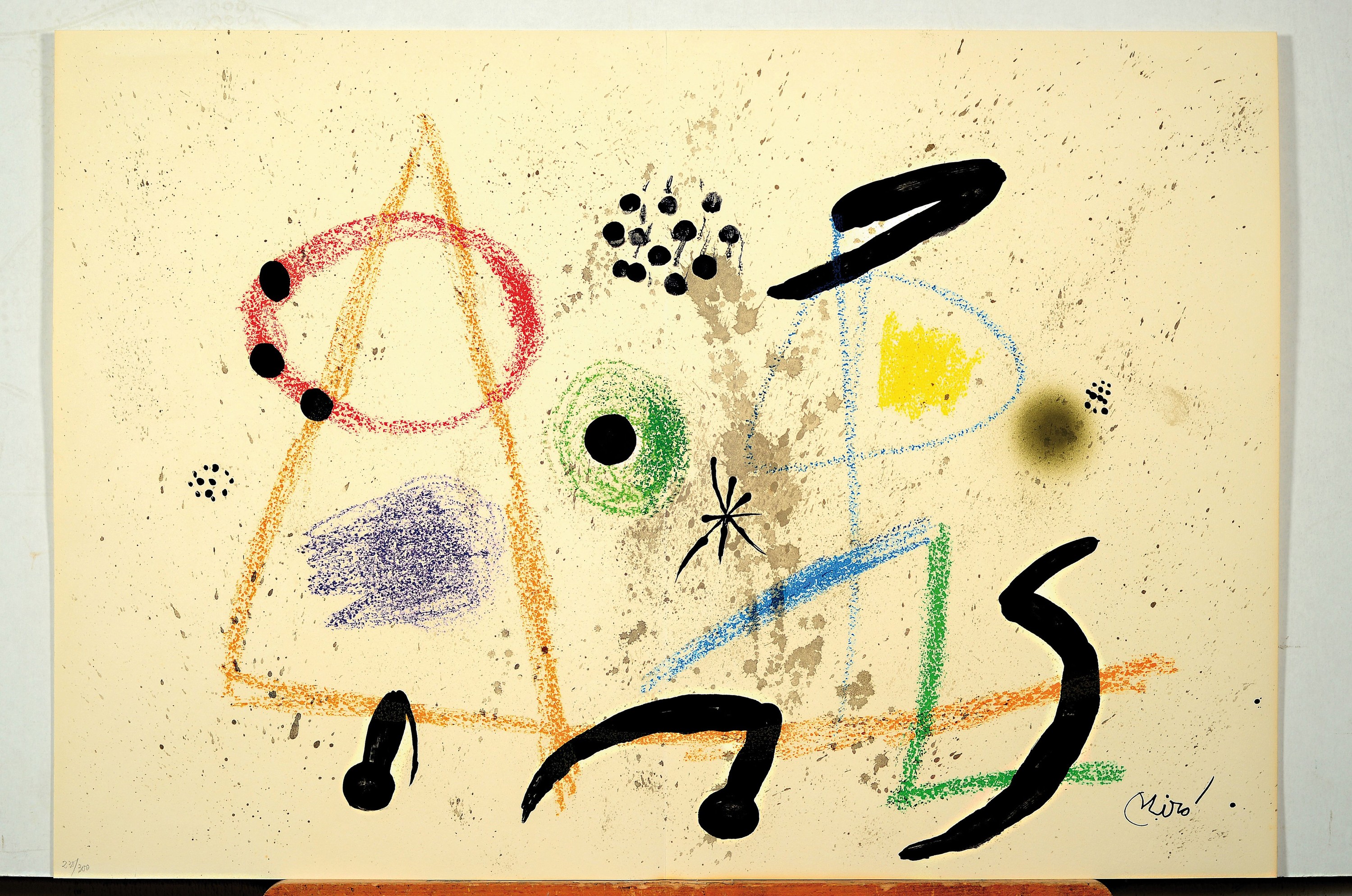 Detail k: Joan Miro, 1893-1983, Farblithographie, num. 230/300, sign., ca. 72x50 cm