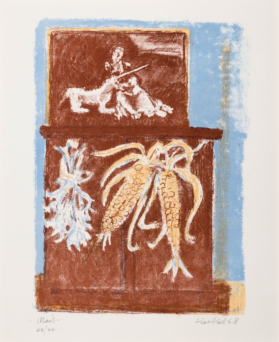 Erich Heckel, 1883 Döbeln-1970 Radolfzell, Farblithographie auf Velin, "Mais", 1968, Ed. 40/40, handsigniert, datiert u. betitelt, WVZ: ...