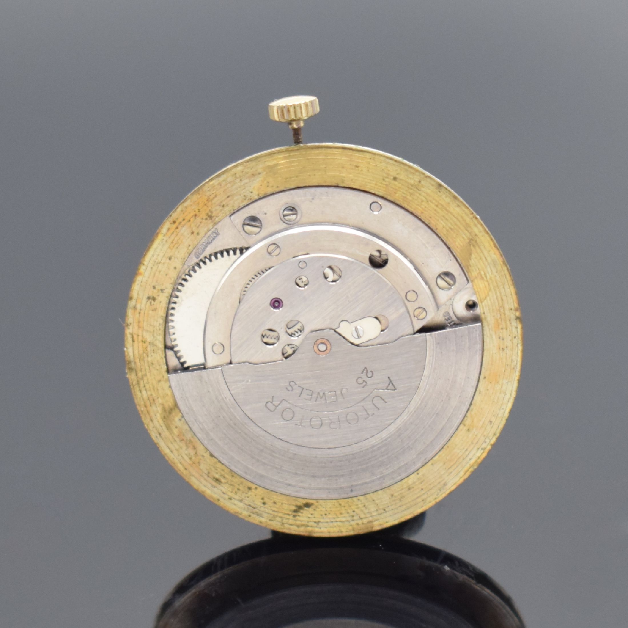 Detail e: PRIMATO Armbanduhr in GG 585/000, Automatik, Deutschland um 1965, Boden aufgedr., verg. Fixo-Flex-Band, Zentralsek., Datum, 25 St., Zentralrotor, ...