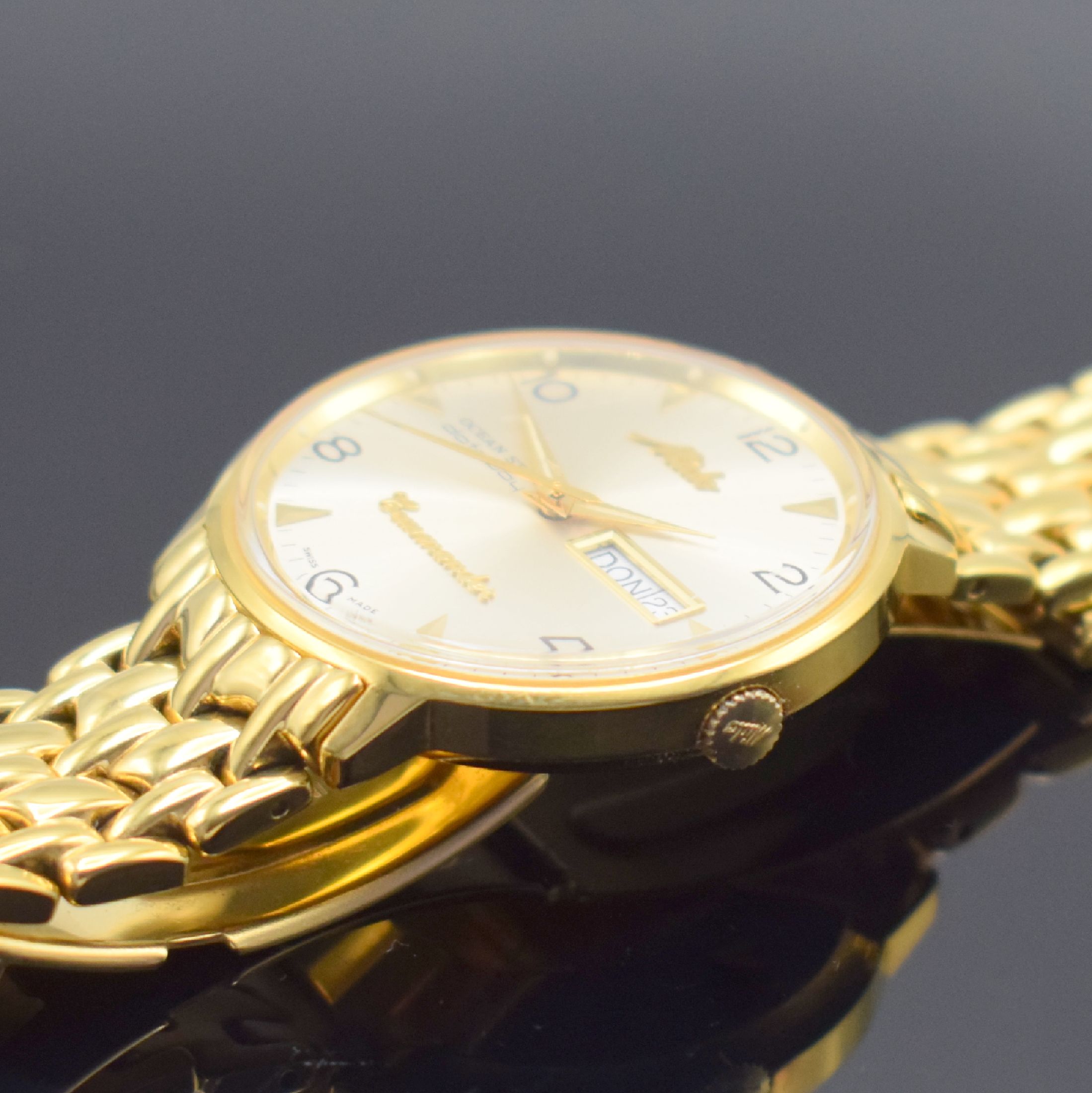 Detail c: MIDO Commander Herrenarmbanduhr Serie Ocean Star Datoday Referenz 8419, Automatik, verg. Edelstahlgeh. inkl. orig. Gliederband m. Faltschl., ...