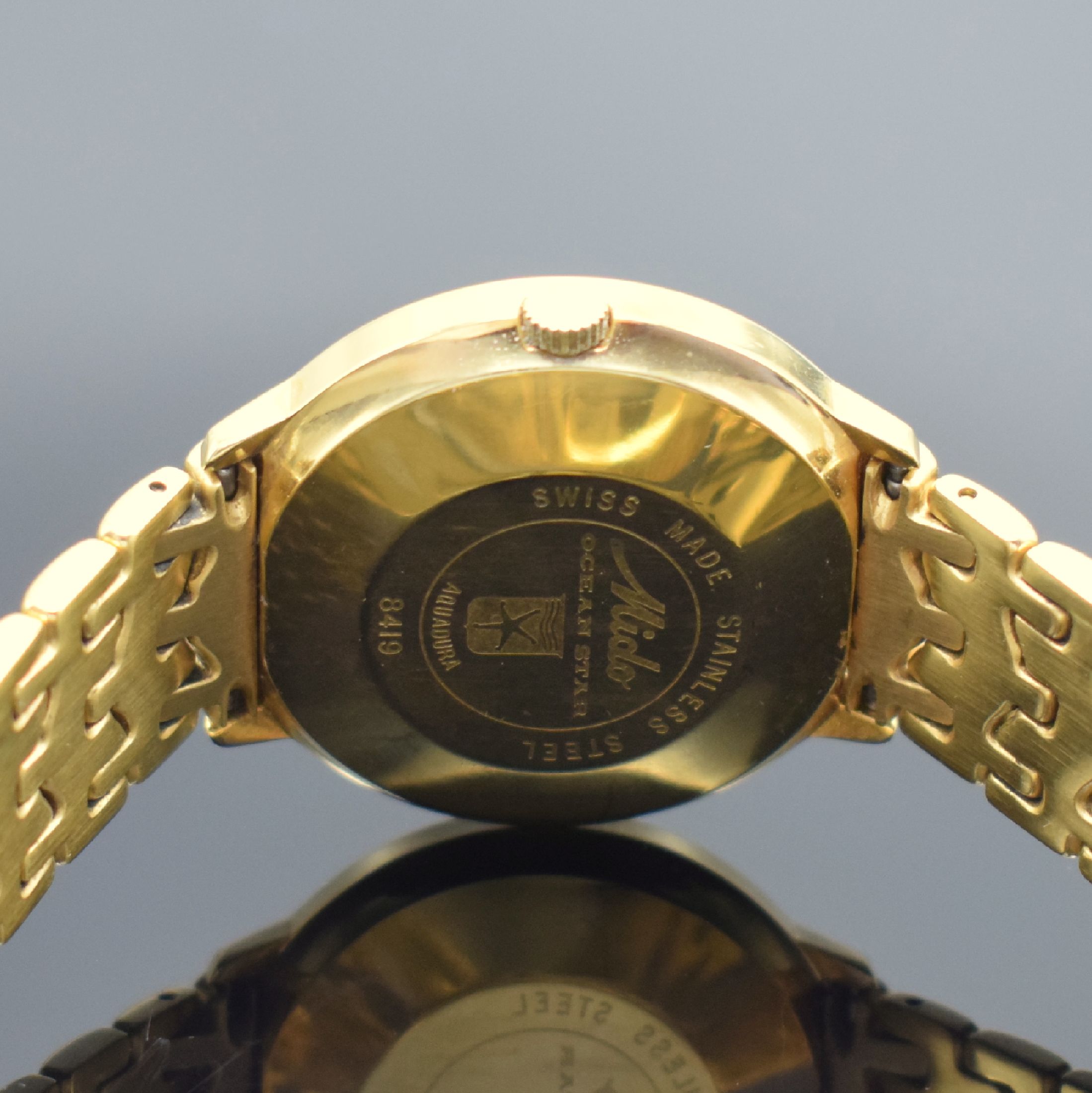 Detail d: MIDO Commander Herrenarmbanduhr Serie Ocean Star Datoday Referenz 8419, Automatik, verg. Edelstahlgeh. inkl. orig. Gliederband m. Faltschl., ...