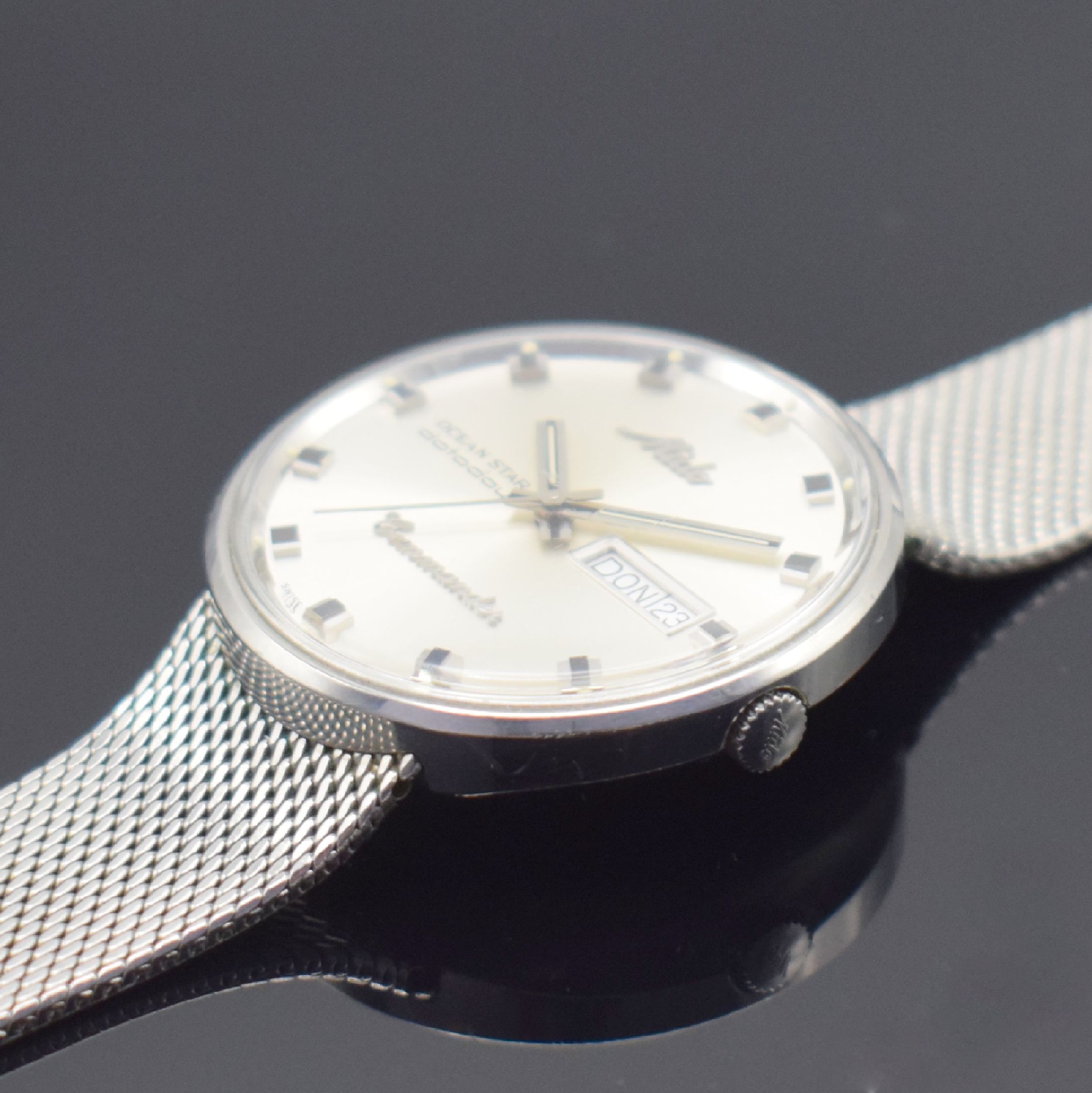 Detail c: MIDO Commander Herrenarmbanduhr Serie Ocean Star Datoday Referenz 636-8429, Automatik, Edelstahlgeh. inkl. orig. Edelstahlband, Aquadura-Prinzip, ...