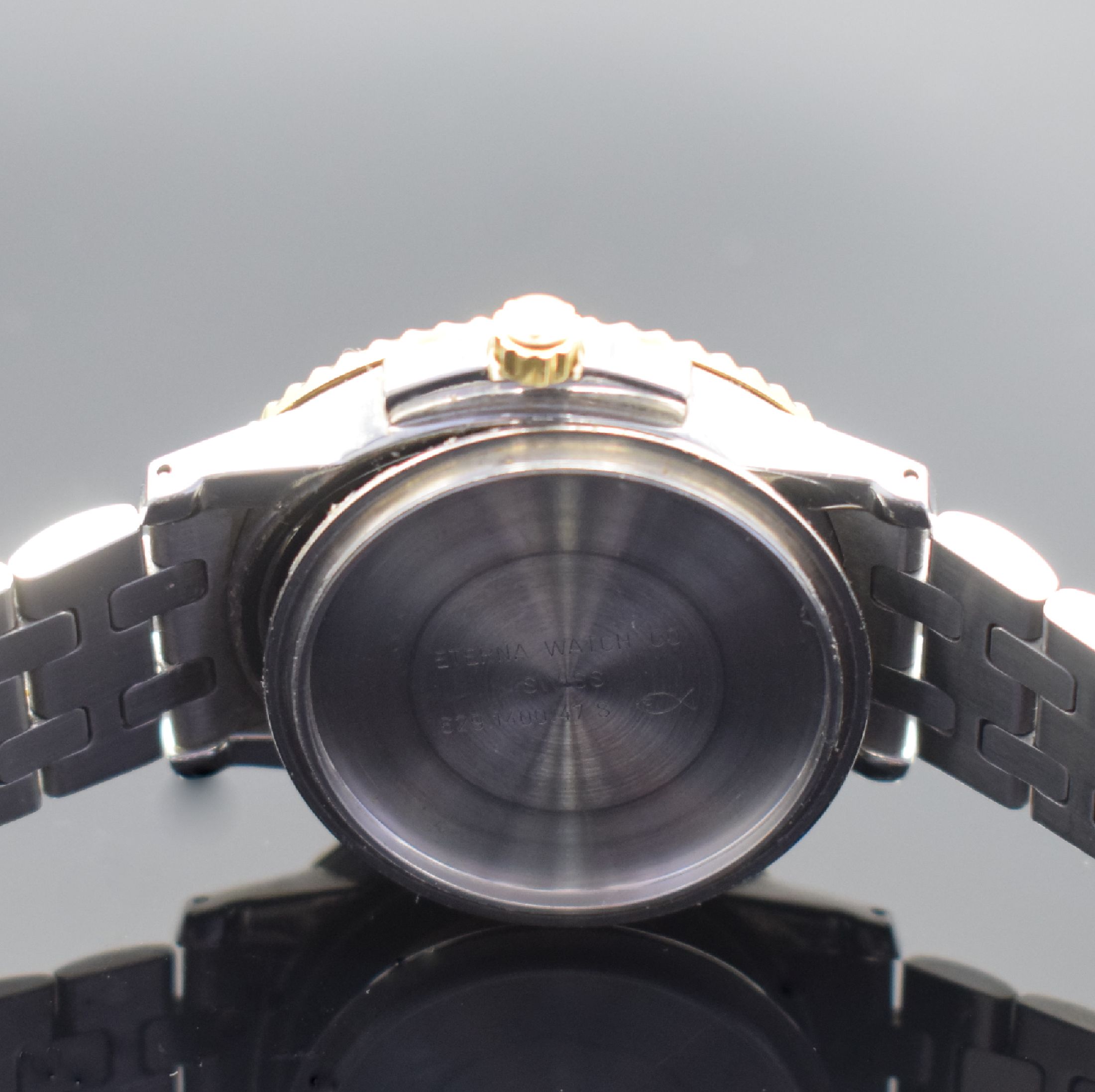Detail g: ETERNA-MATIC Chronometer Kontiki Herrenarmbanduhr Referenz 1403.47, Schweiz um 2000, Automatik, Edelstahl und Gold komb. inkl. orig. Gliederband m. ...