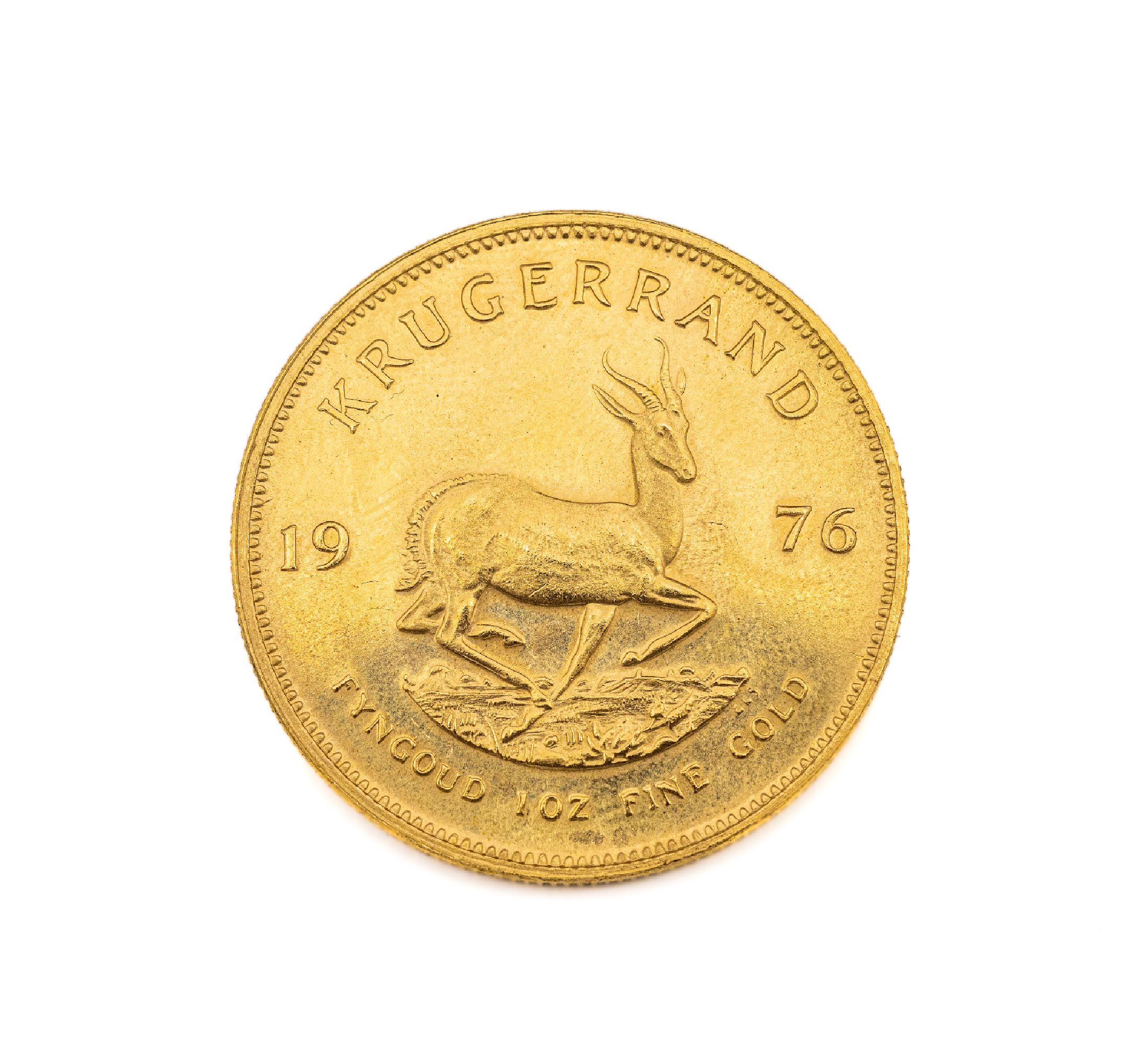 Detail a: Goldmünze Krügerrand, Südafrika 1976, Springbock, Fyngoud 1 Oz. Fine Gold