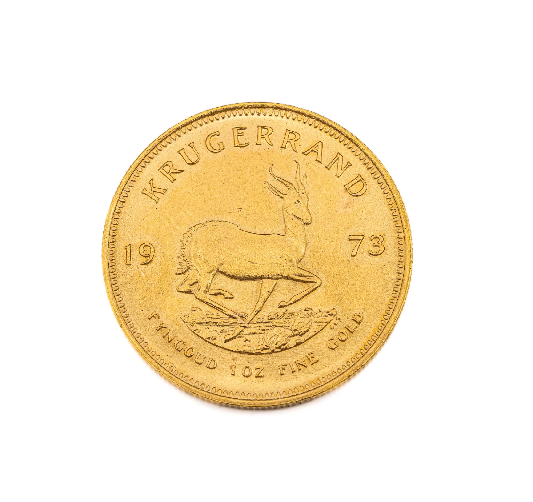 Detail a: Goldmünze Krügerrand, Südafrika 1973, Springbock, Fyngoud 1 Oz. Fine Gold