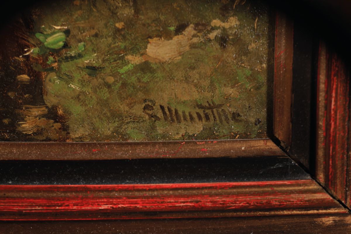 Detail a: Ludwig Munthe, 1841 Sundahl/Norwegen-1896 Düsseldorf, Studium an der Akademie Düsseldorf bei Sophus Jacobsen und Albert Flamm, hier: ...