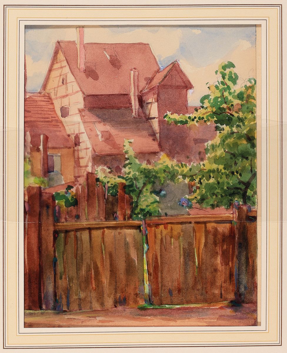 Detail a: Fritz Hildebrandt, 1878 Quedlinburg-1970, Studium an der Akademie Berlin, war Schüler von Müller-Schönefeld und Hans Licht, hier: 2 Arbeiten mit ...