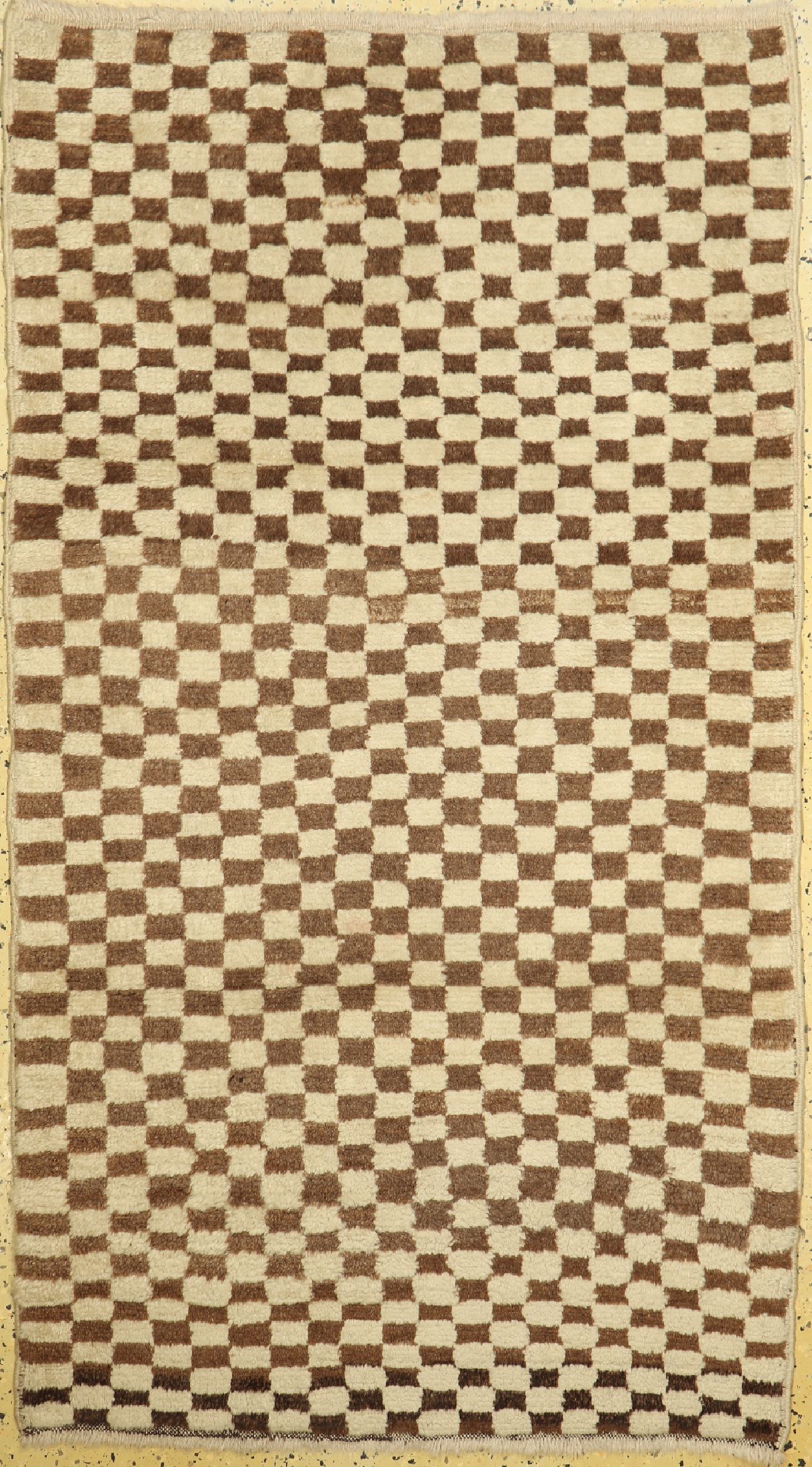Hirtenteppich, Schachbrett-Muster, Türkei, um 1930, Wolle auf Wolle, ca. 176 x 100 cm, EHZ: 1-2