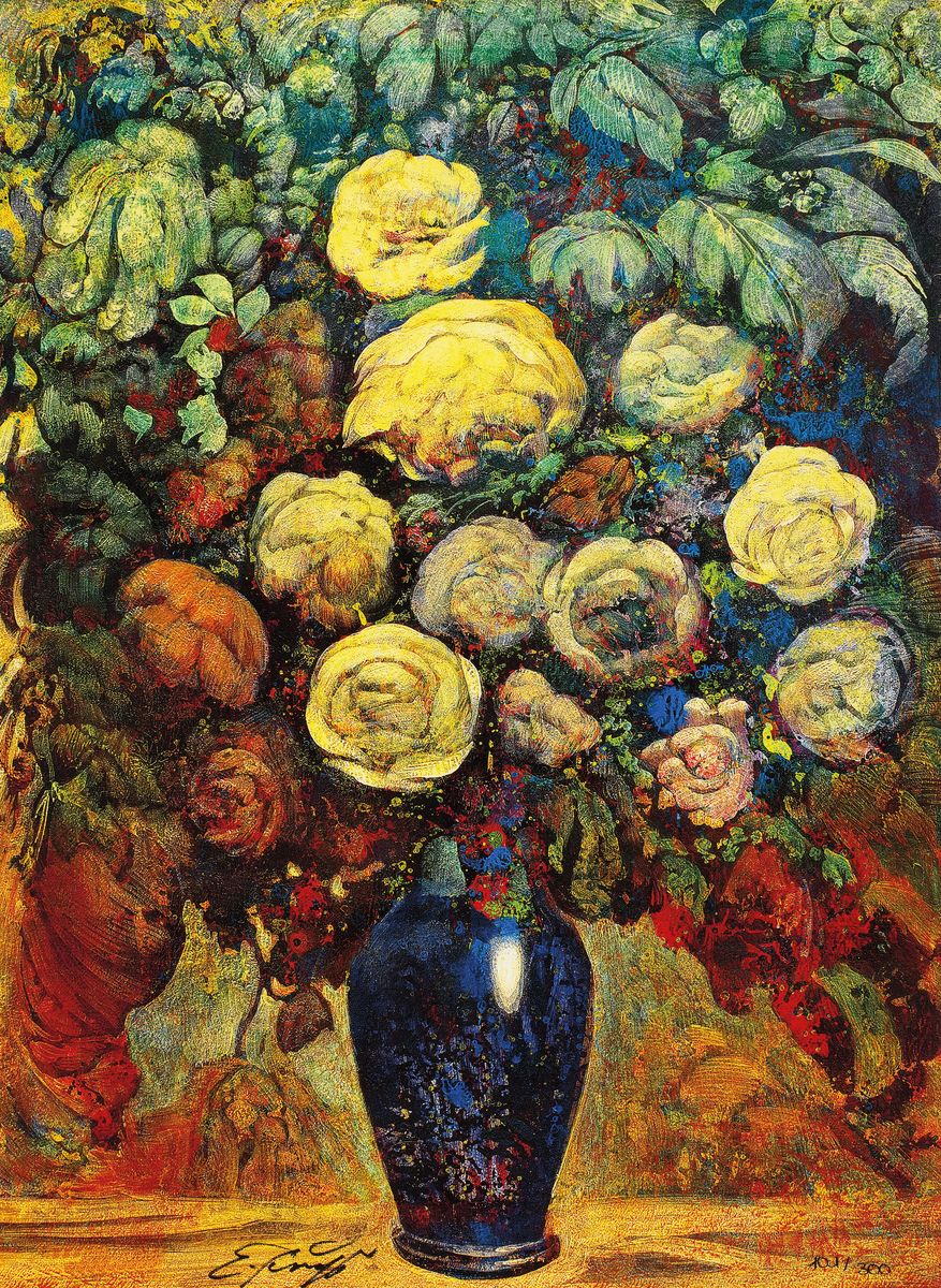 Ernst Fuchs, 1930 - 2015 Wien, zwei Giclée-Drucke auf Leinwand, aus 2012, beide handsigniert, Titel: "Die Erretterin Adams" und ...